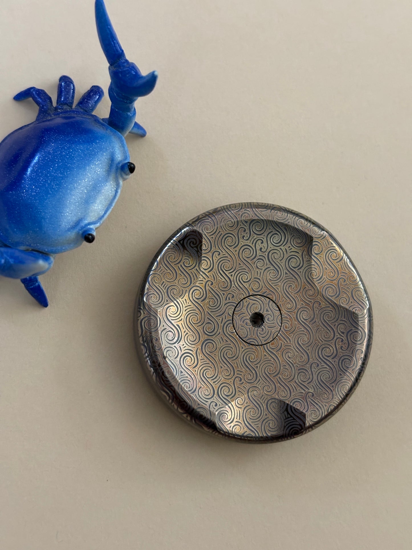 Rotablade ti engraved rotastone - spinning worry stone