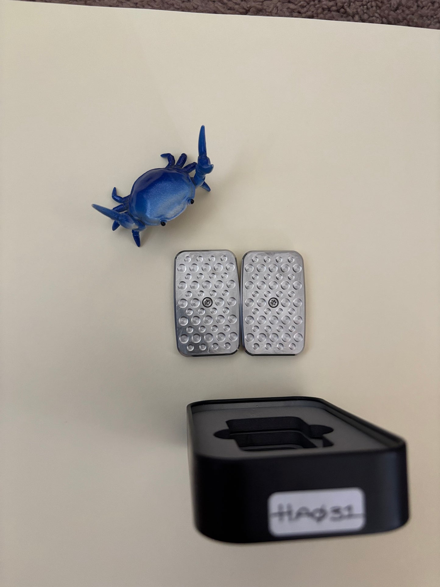 Magnus Houdini - SS/ wackyfiber slider with SS plates - fidget toy