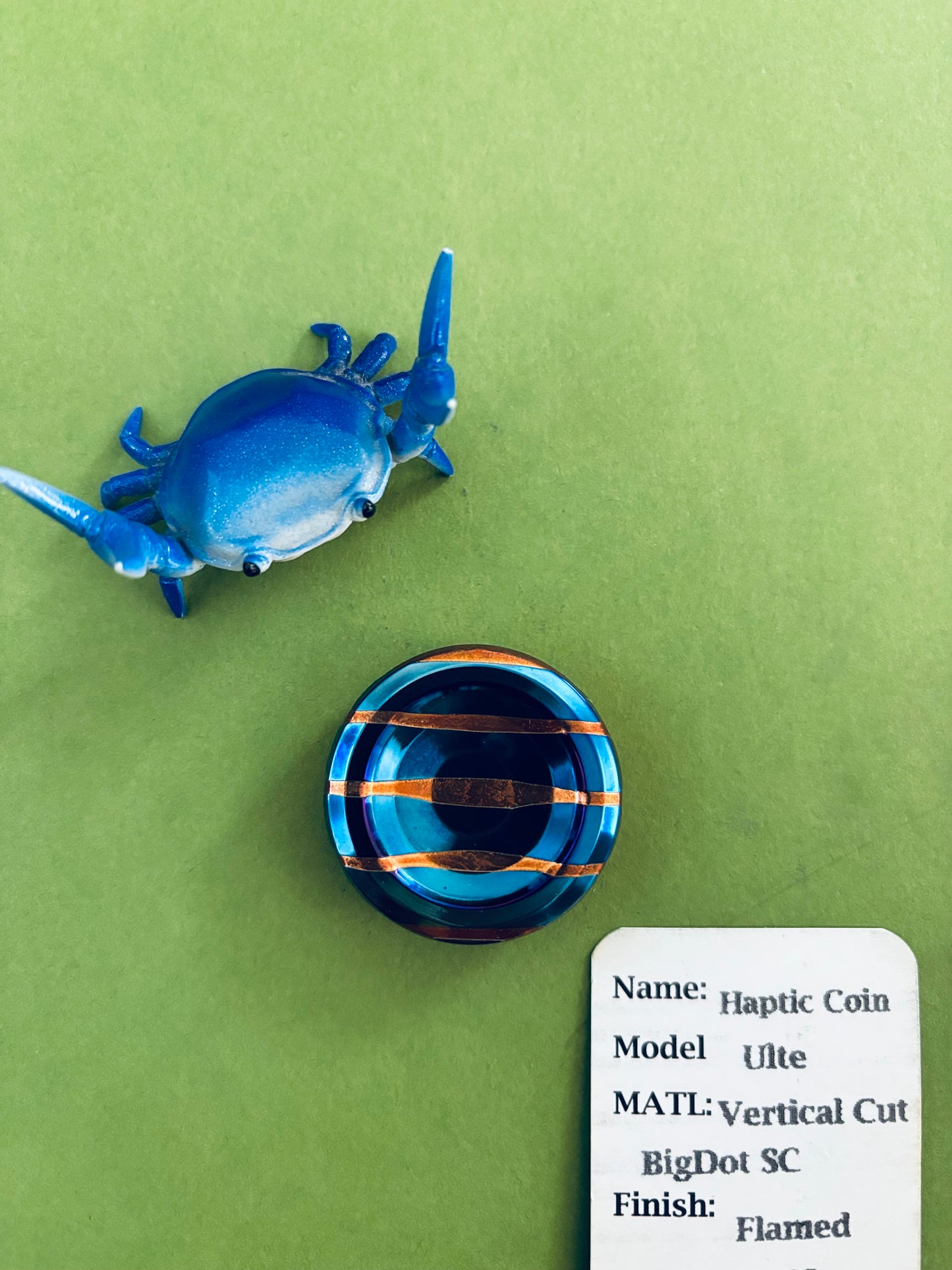 njthandpower NJT - vertical cut super conductor big dot Ulte haptic coin - fidget toy