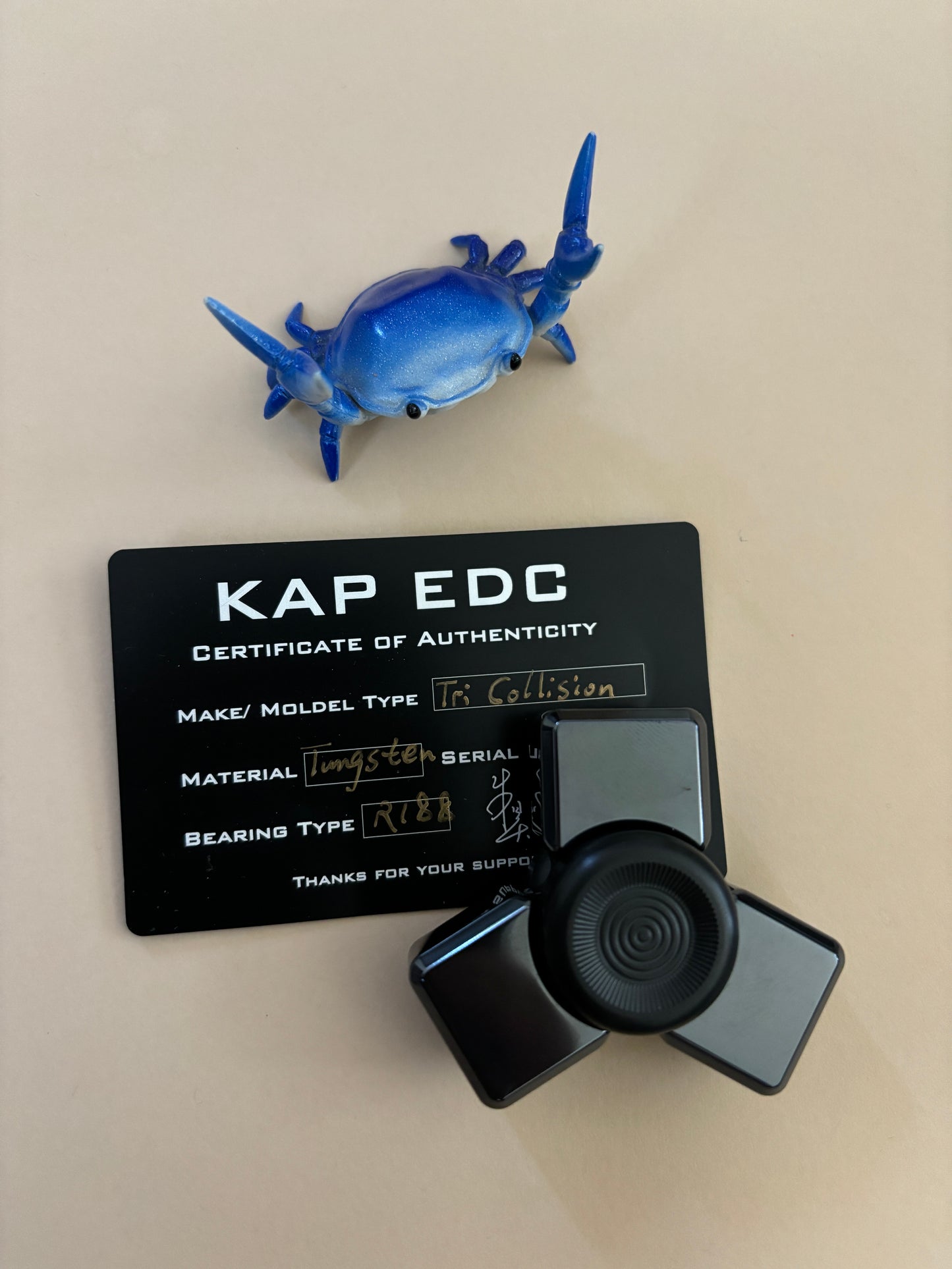 KAP - tungsten tri collision fidget spinner - fidget toy