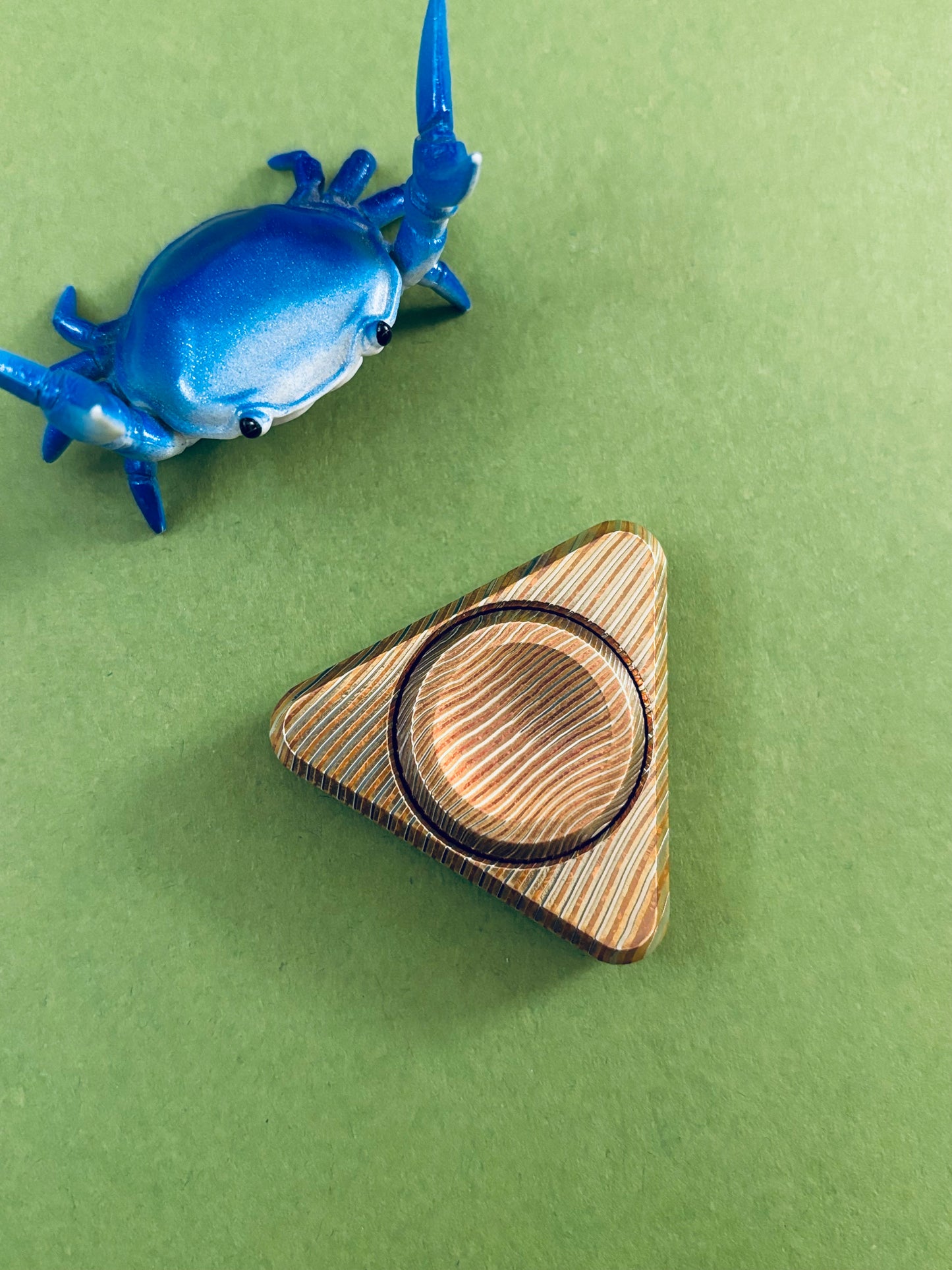 Twoedc - triangle - mokume - Fidget spinner