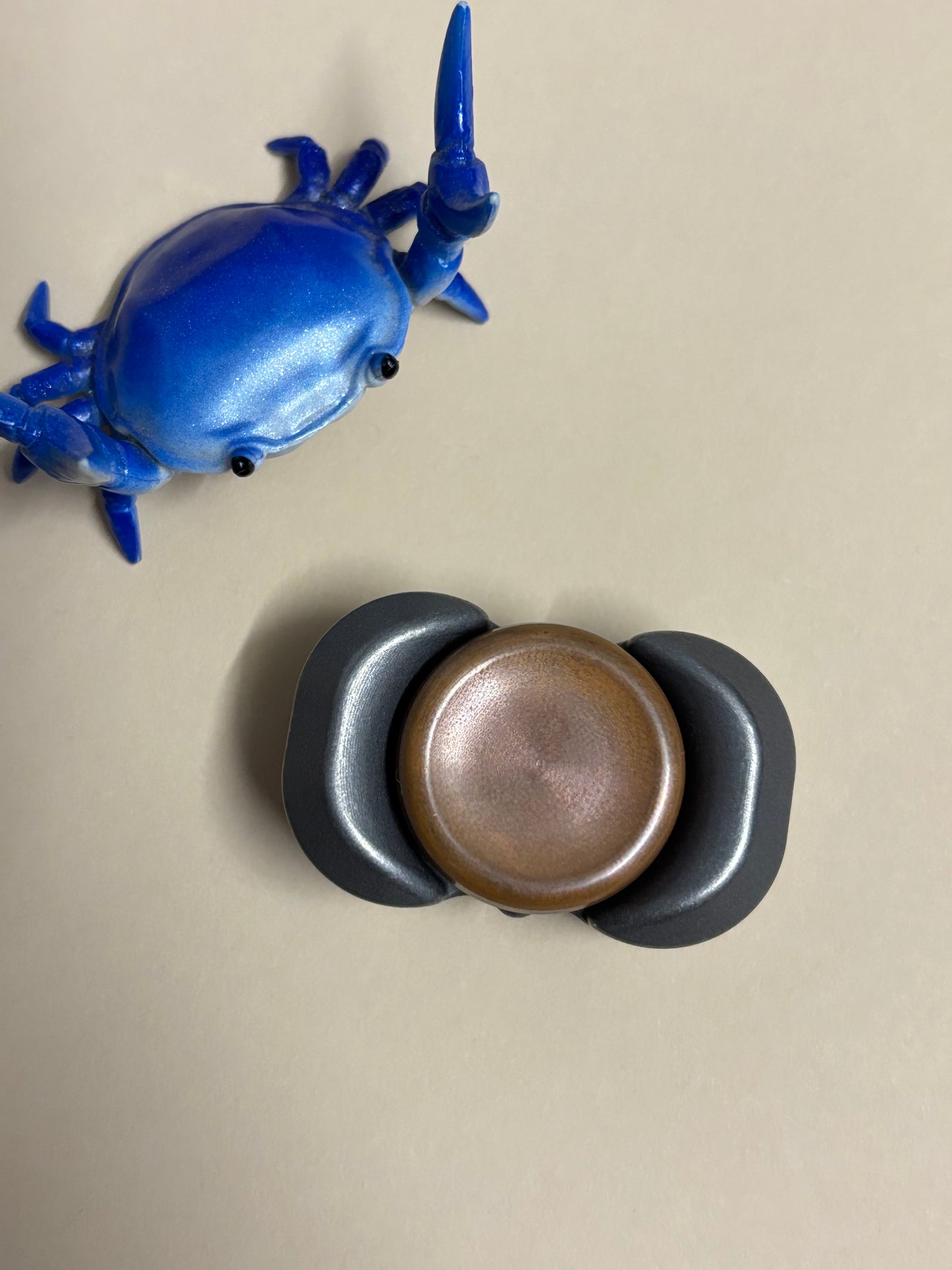 Indy Thicc - chelsea M TI with copper button - fidget spinner - fidget toy