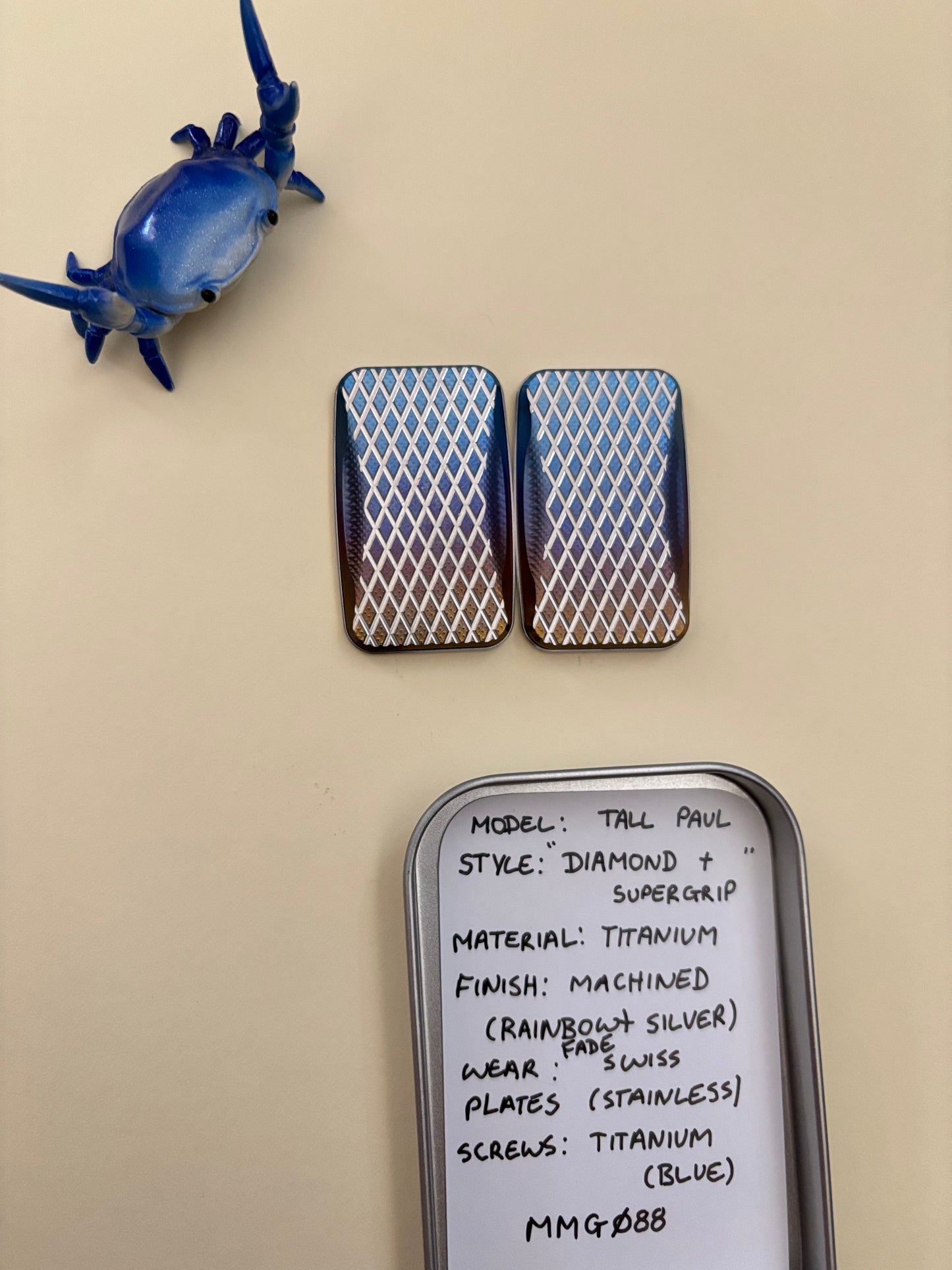 Magnus maglab Tall Paul diamond + supergrip - TI with SS plate - fidget toy