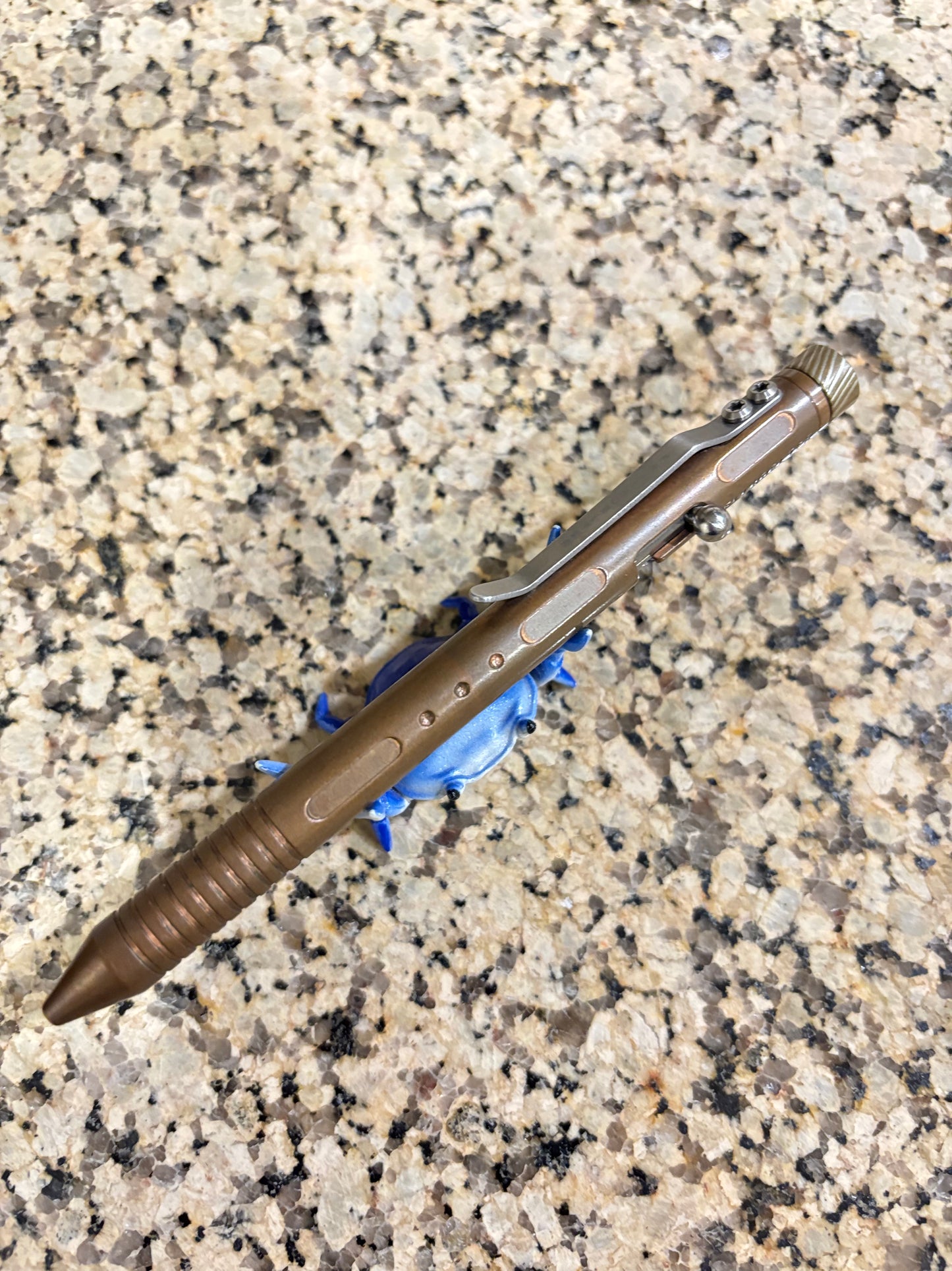 Fellhoelter copper tiBolt with Mokume FAP Cap - edc