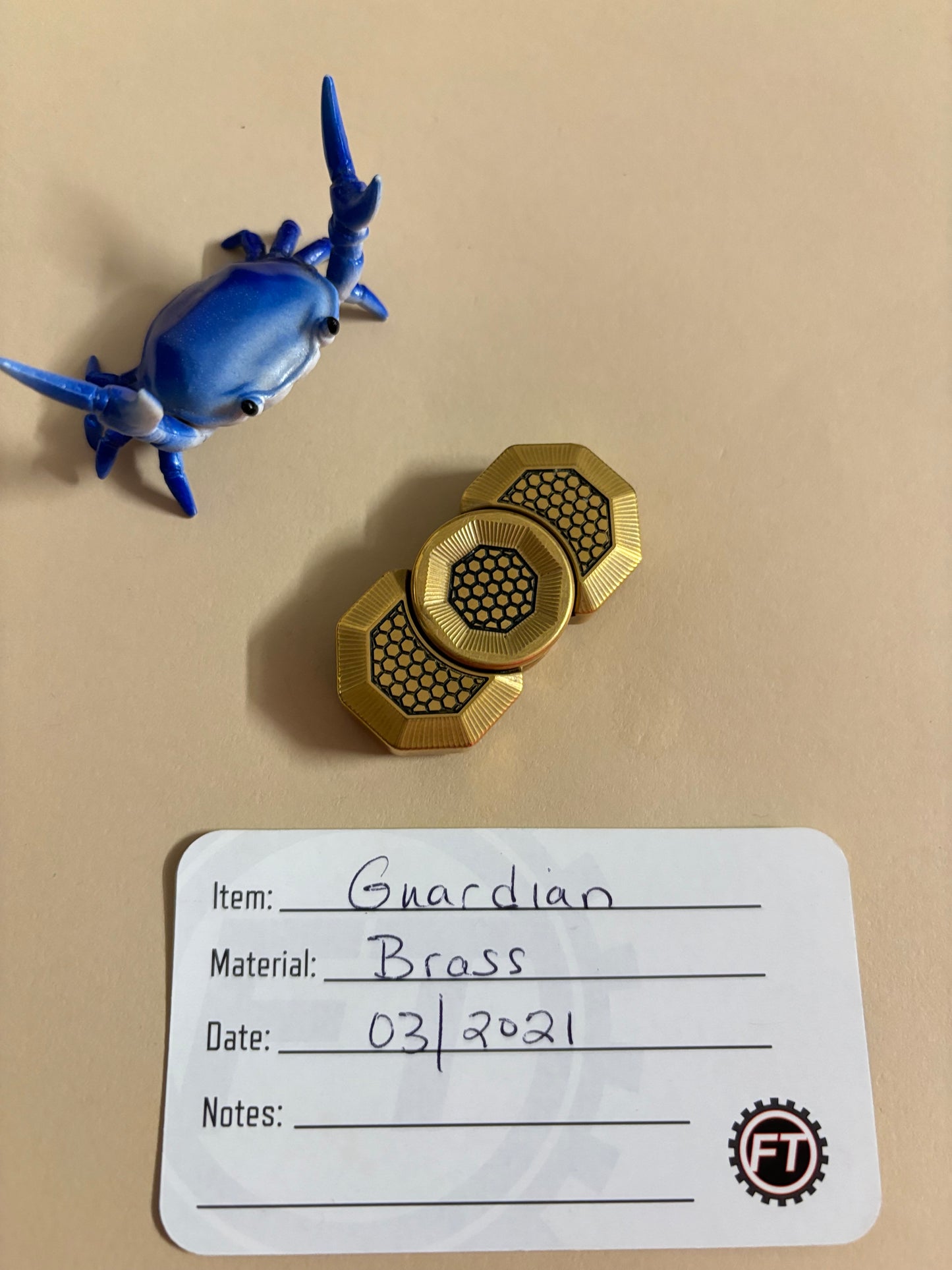 FTO full throttle original - guardian - brass - fidget spinner - fidget toy