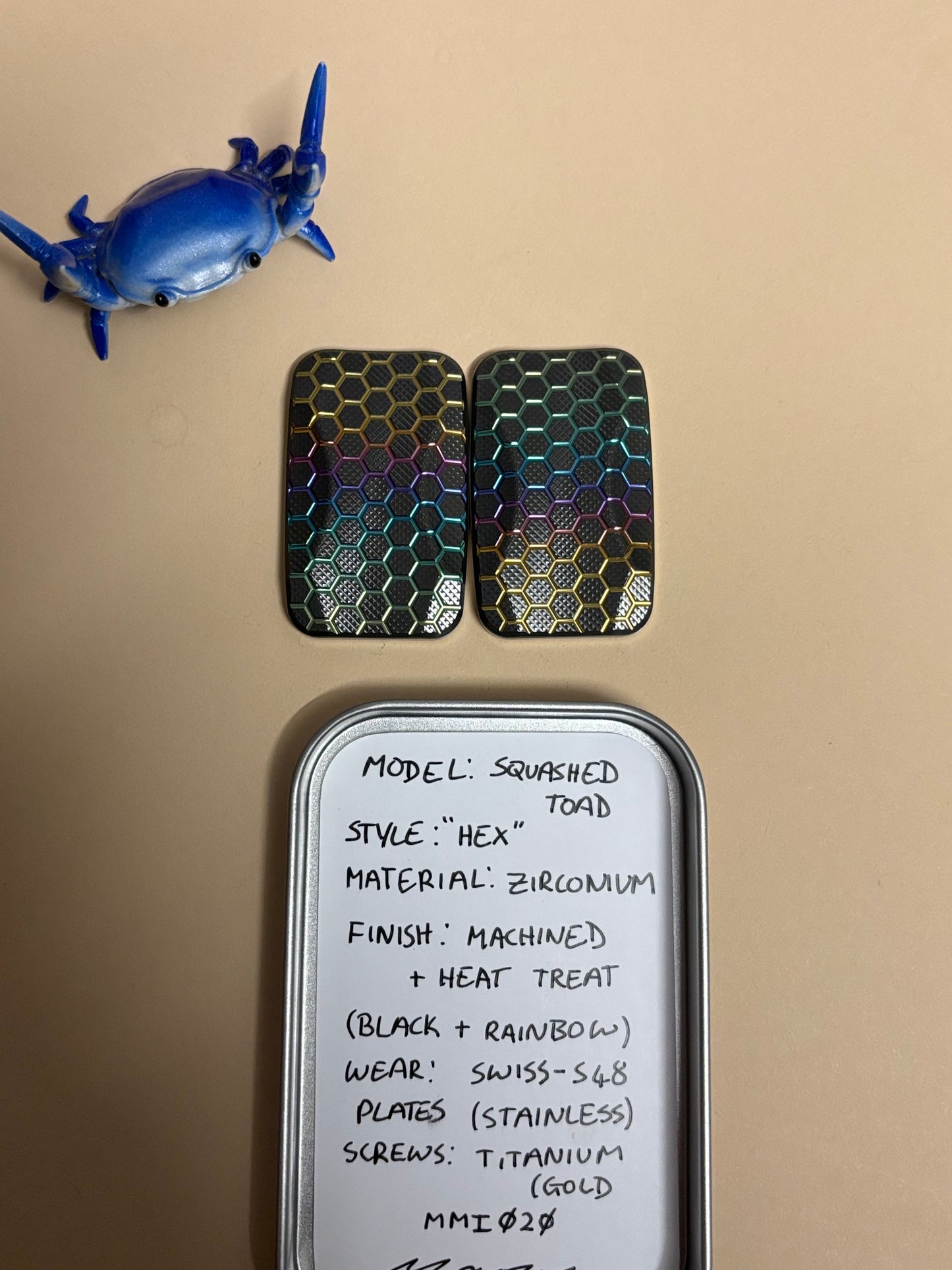 Magnus maglab squash toad - zirc with SS plate - fidget toy