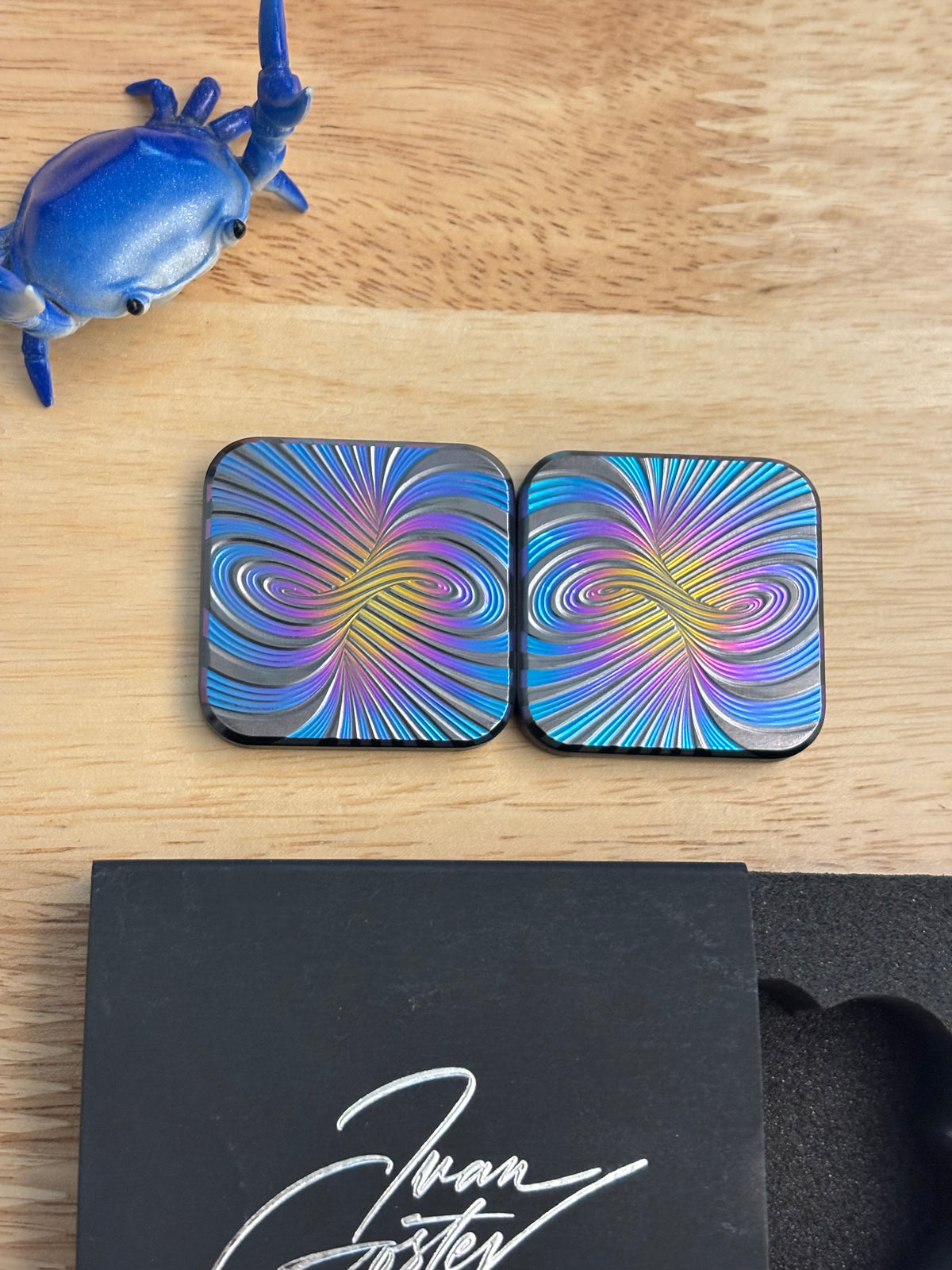 Compoform Horizon 3 x 3 - laser etched titanium slider
