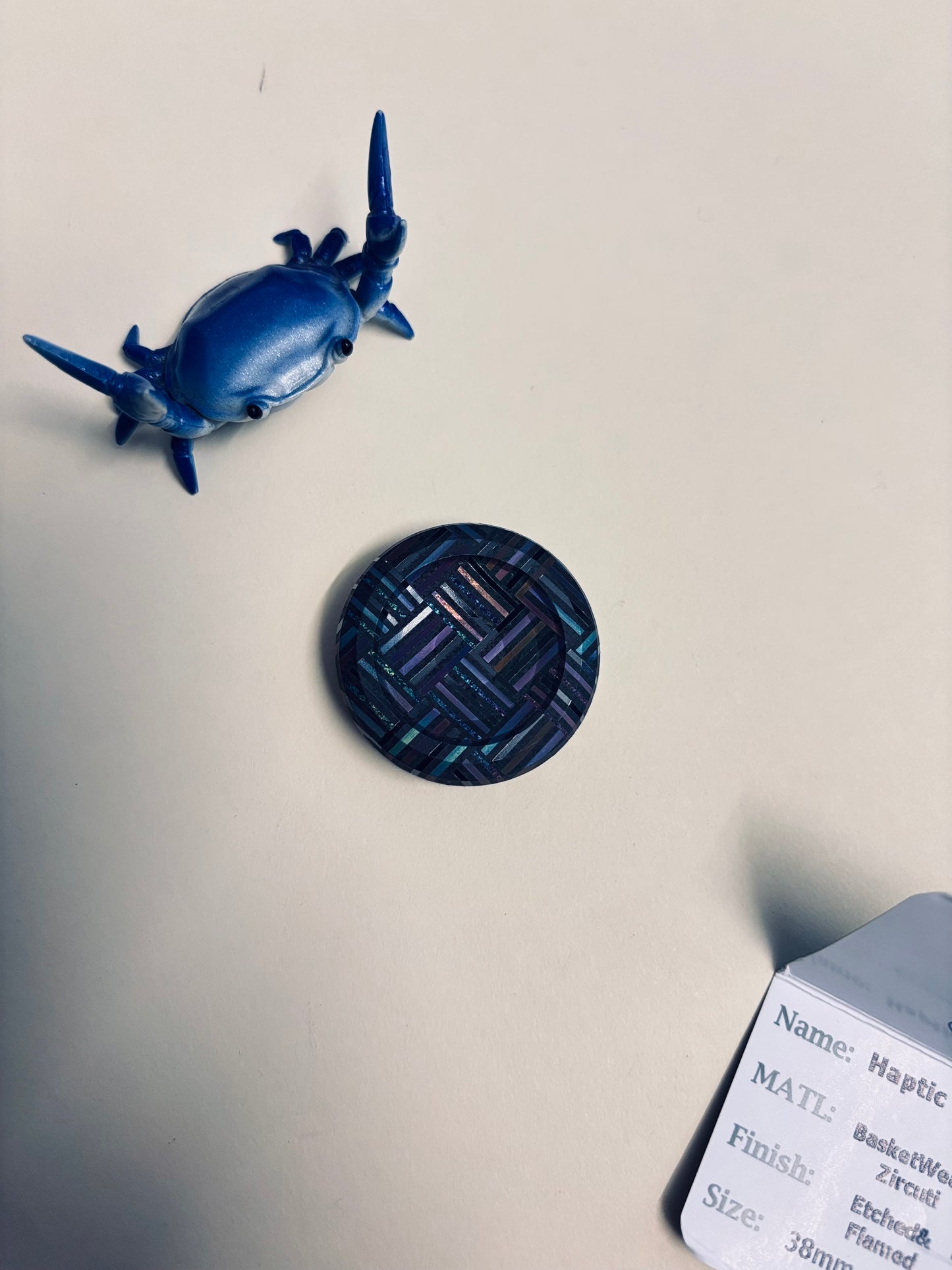 njthandpower NJT - zircuti basketweave - Ulte haptic coin - fidget toy