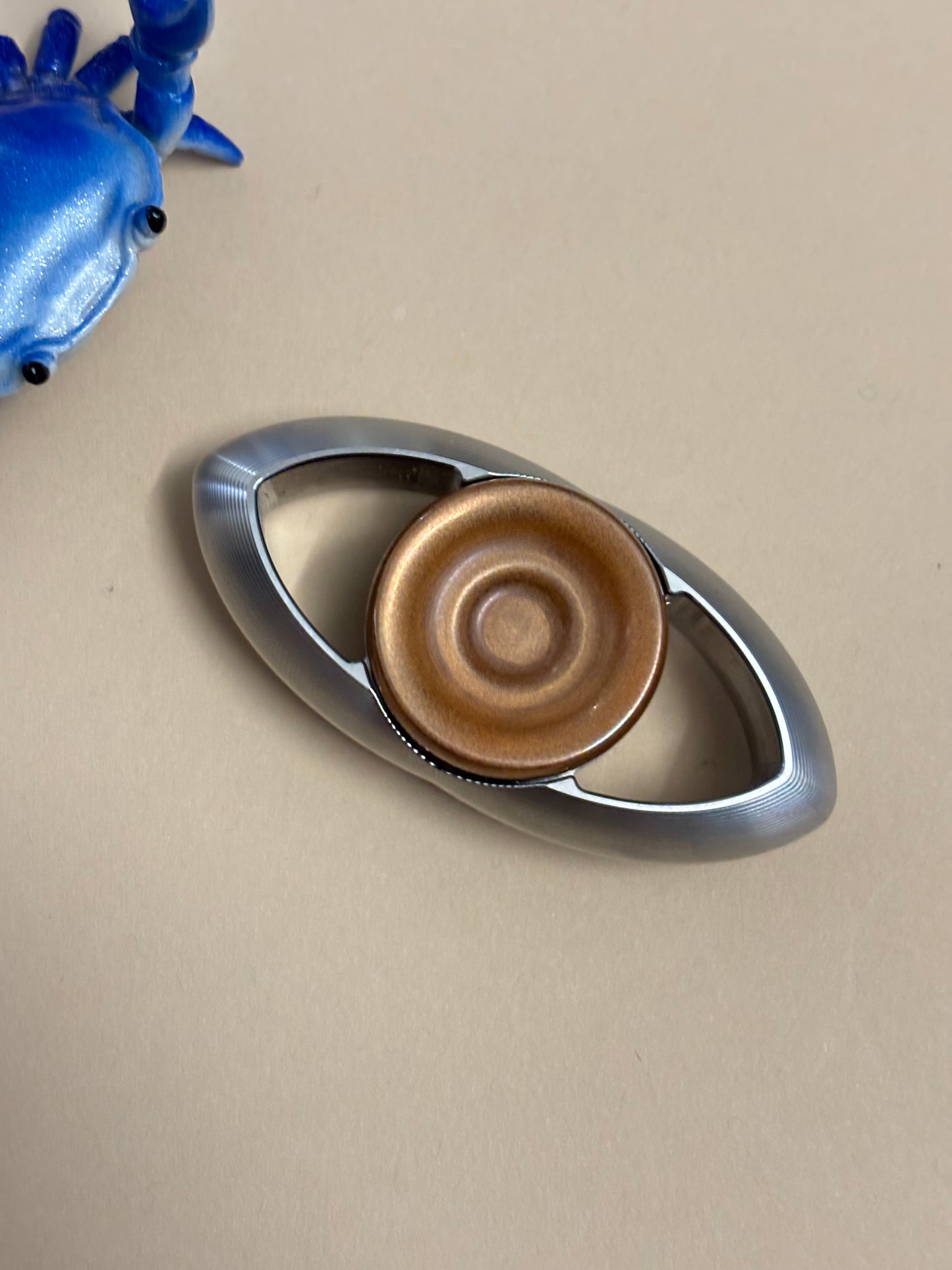 Sacred spin - Reed - Stainless steel with CU button - fidget spinner fidget toy