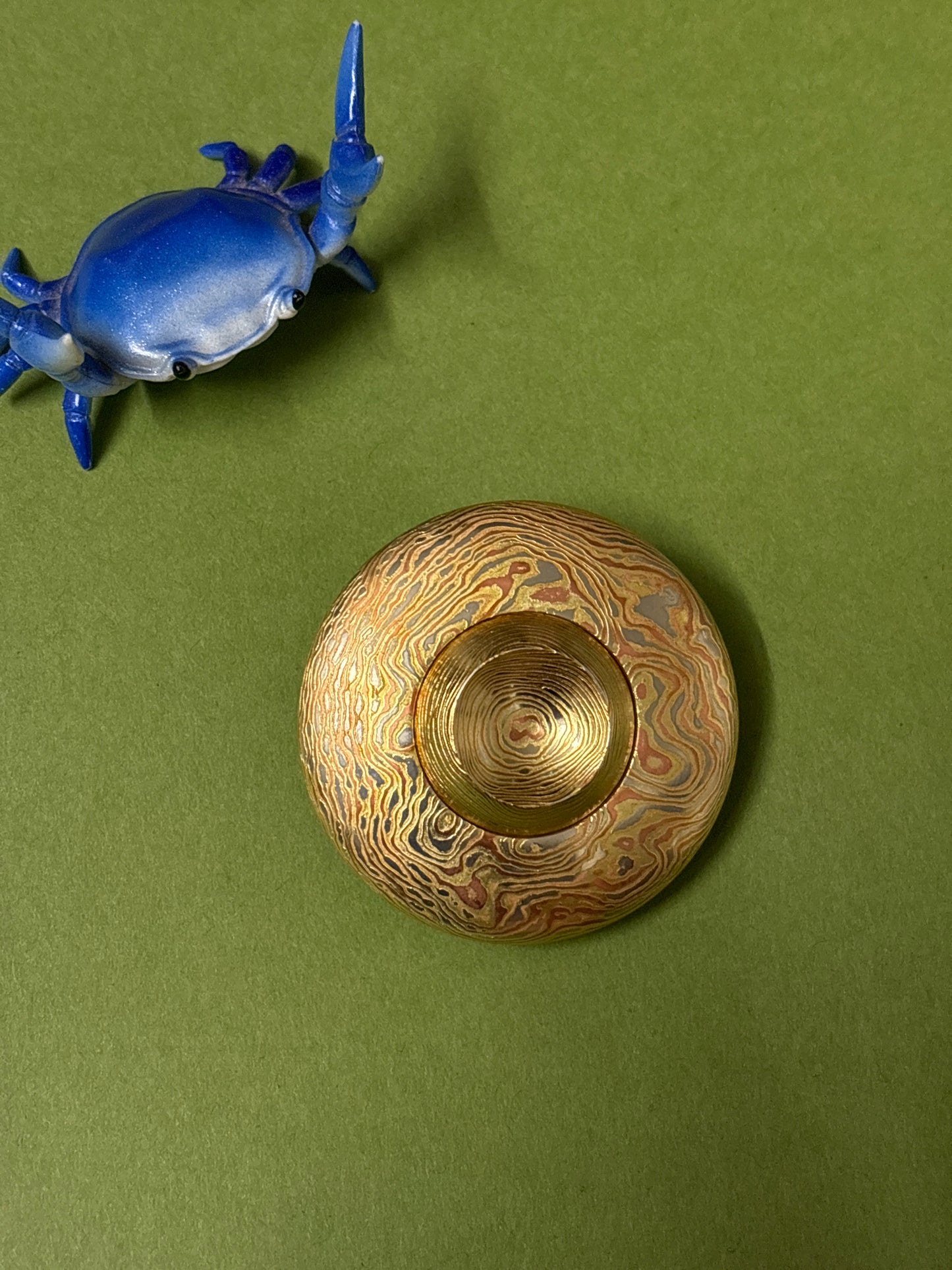 Njthandpower - UFO spinner - mokume - fidget toy