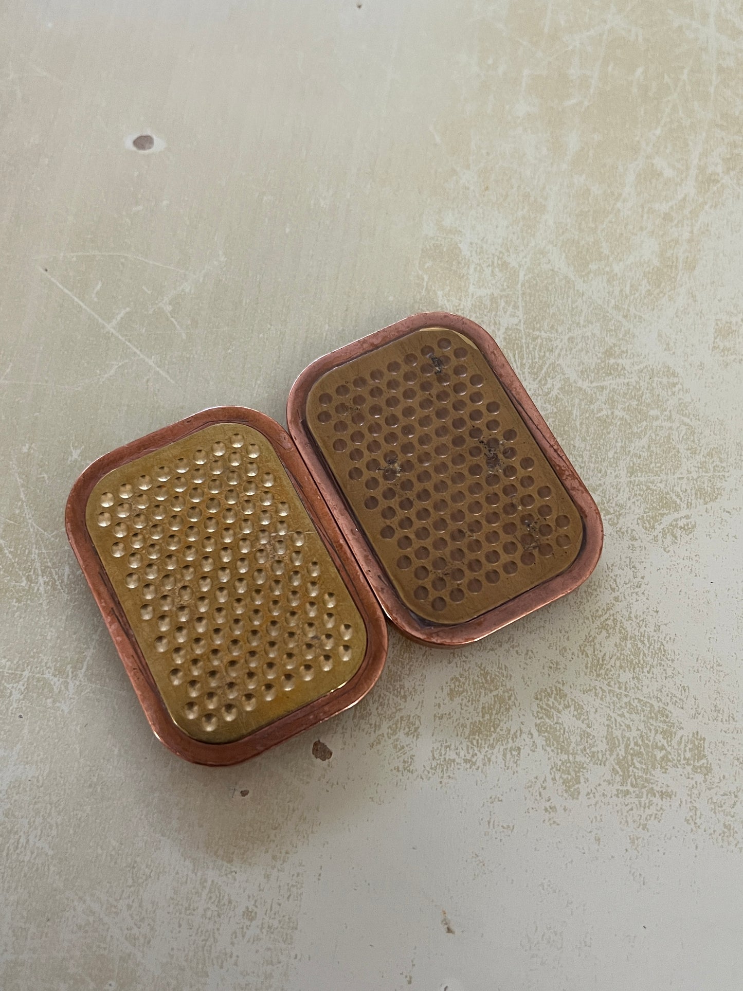 Magnus copper toad slider with brass epoxy plates