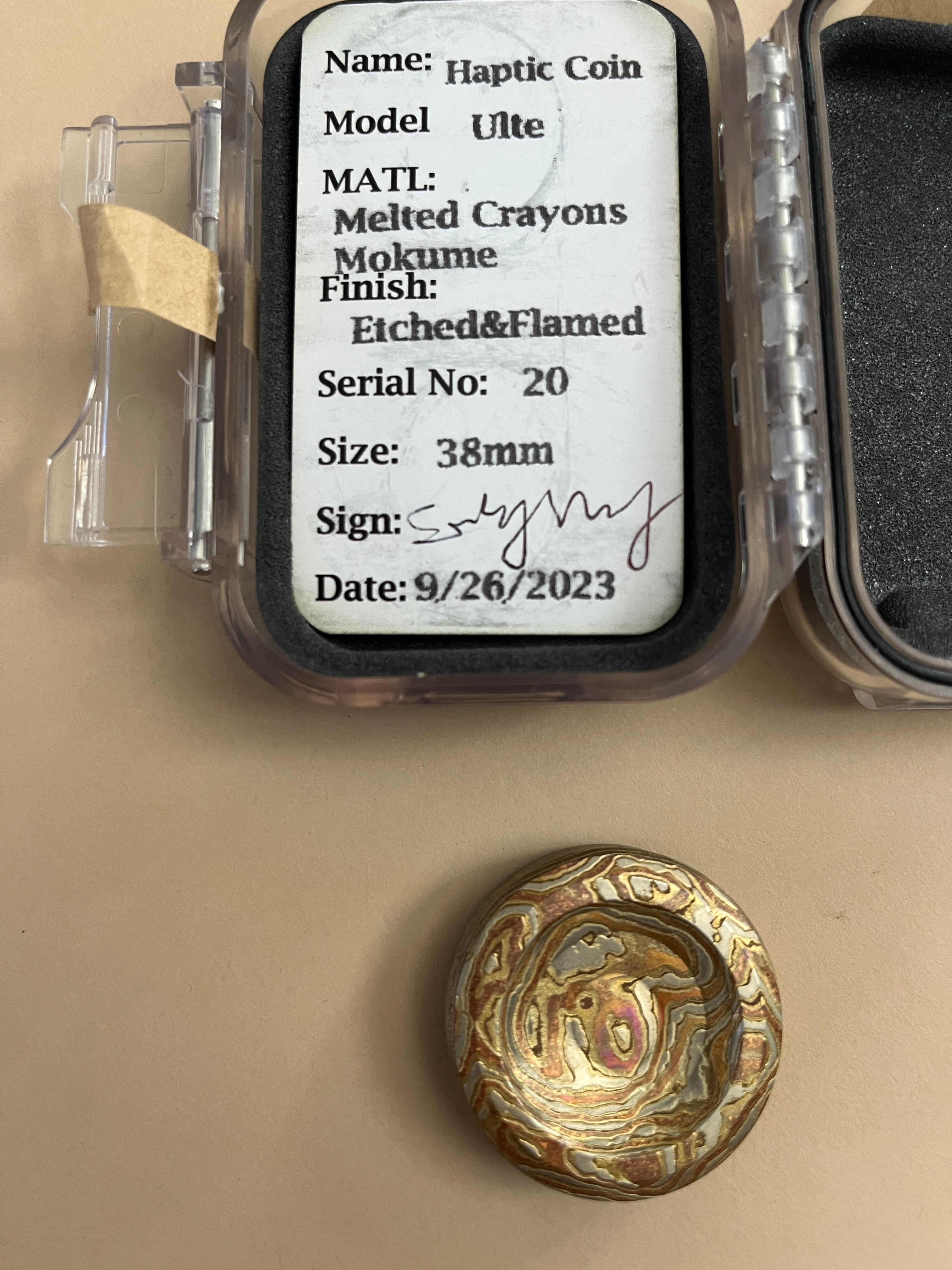 njthandpower NJT - Mokume Ulte haptic coin - fidget toy – Plants