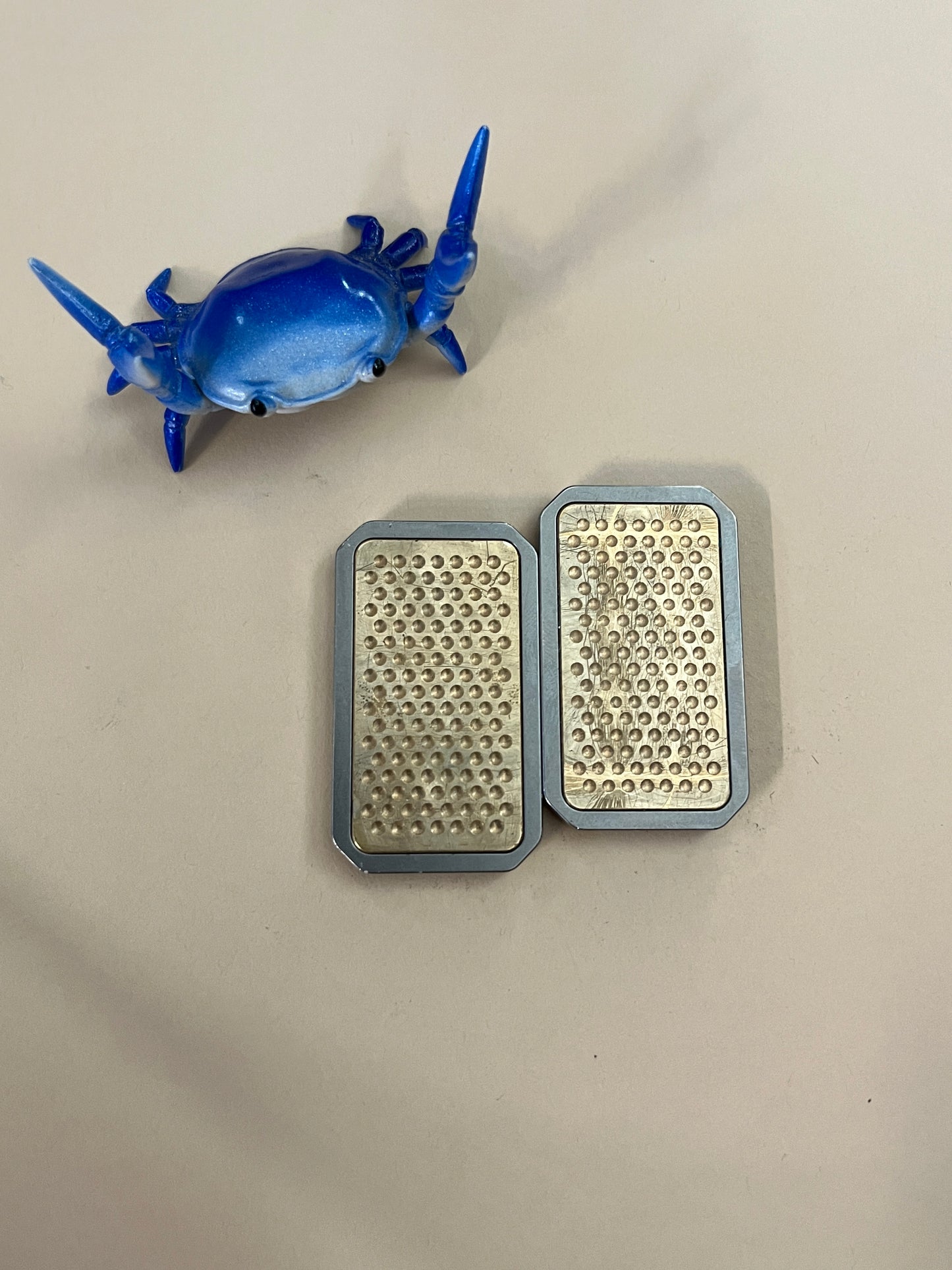 Magnus Titanium rail slider with brass epoxy plates