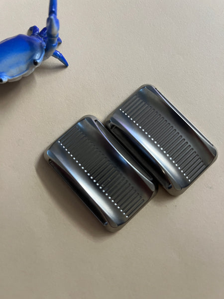 Magnus 3 click bridge slider - titanium with zirc screw plate - fidget toy