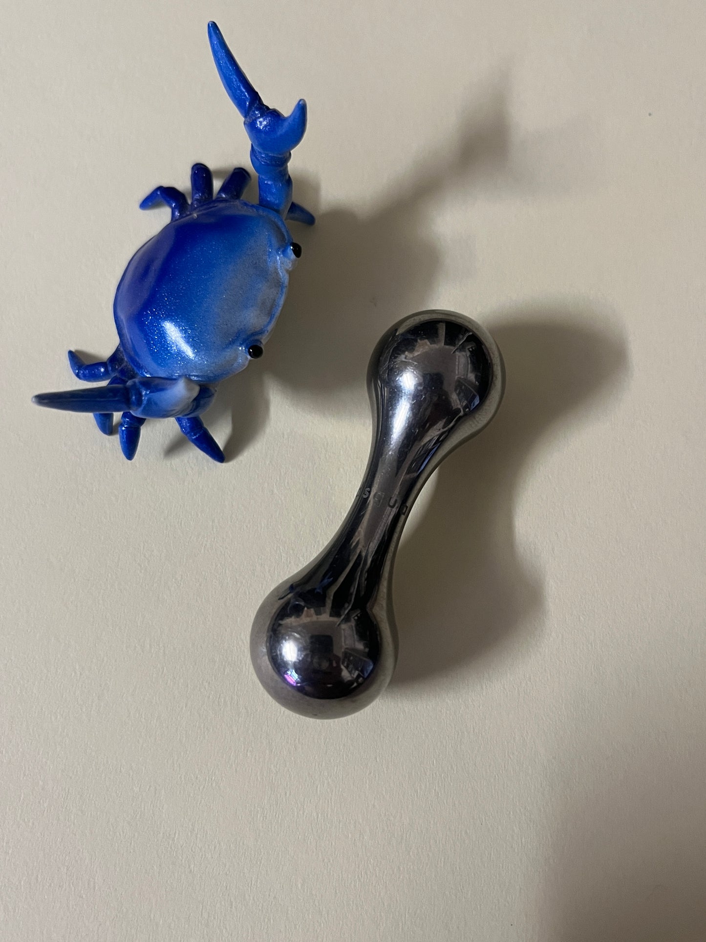 AroundSquare - knuckle bone - polish Titanium - fidget toy
