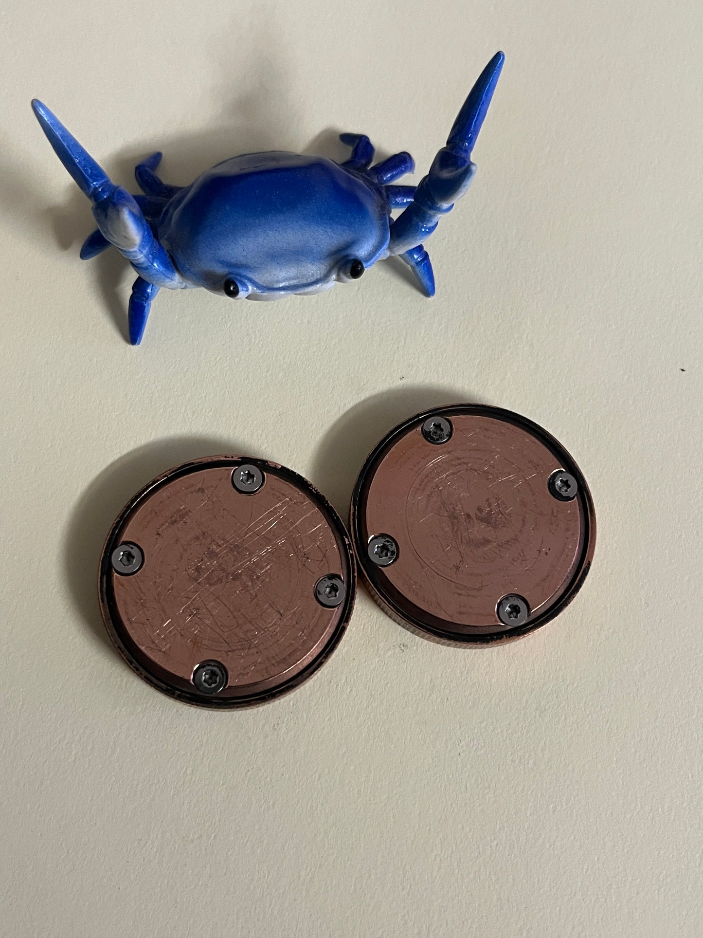 Fidget things - coinfig - copper / copper plates / asteroid/space design