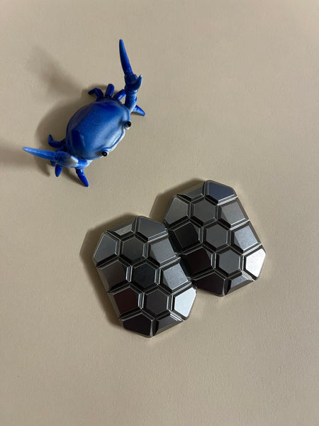 Magnus 3 click turtle slider - titanium with zirc screw plate - fidget toy