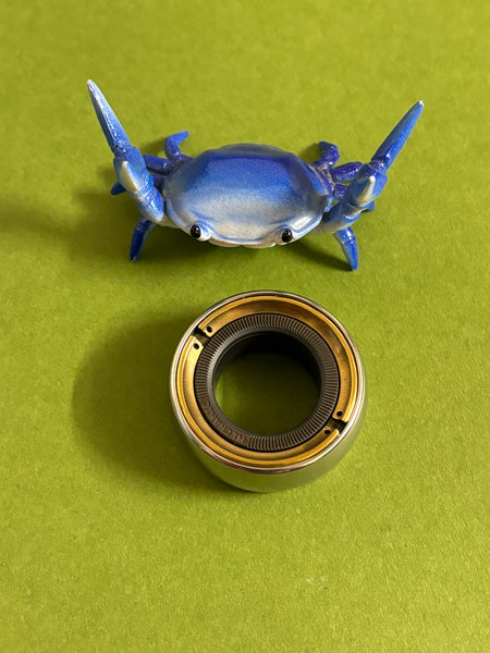 Lautie mechanic ring - ss/brass/zirc  - fidget toy