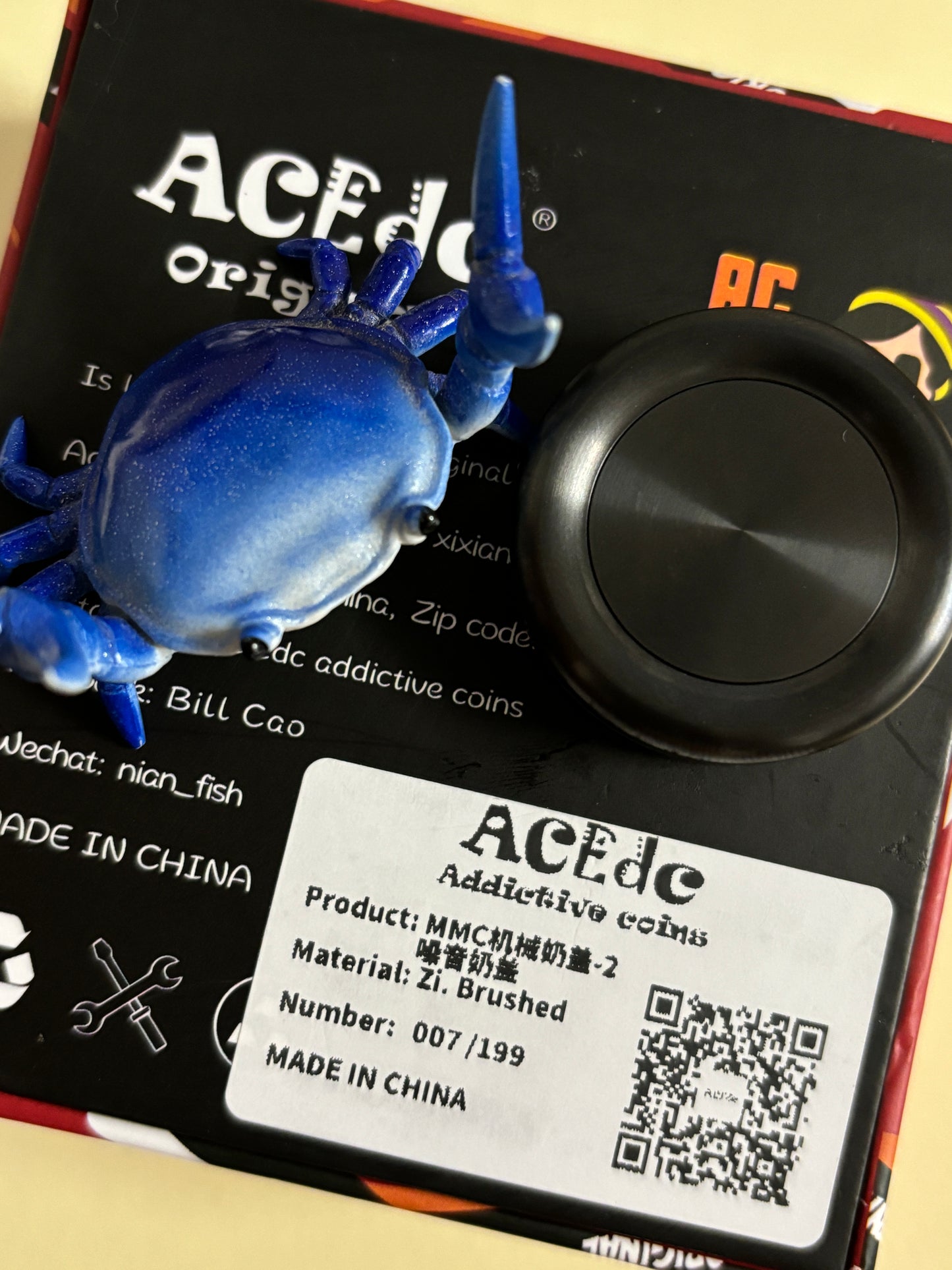 ACEDC mechanical milk cap - zirc - fidget toy