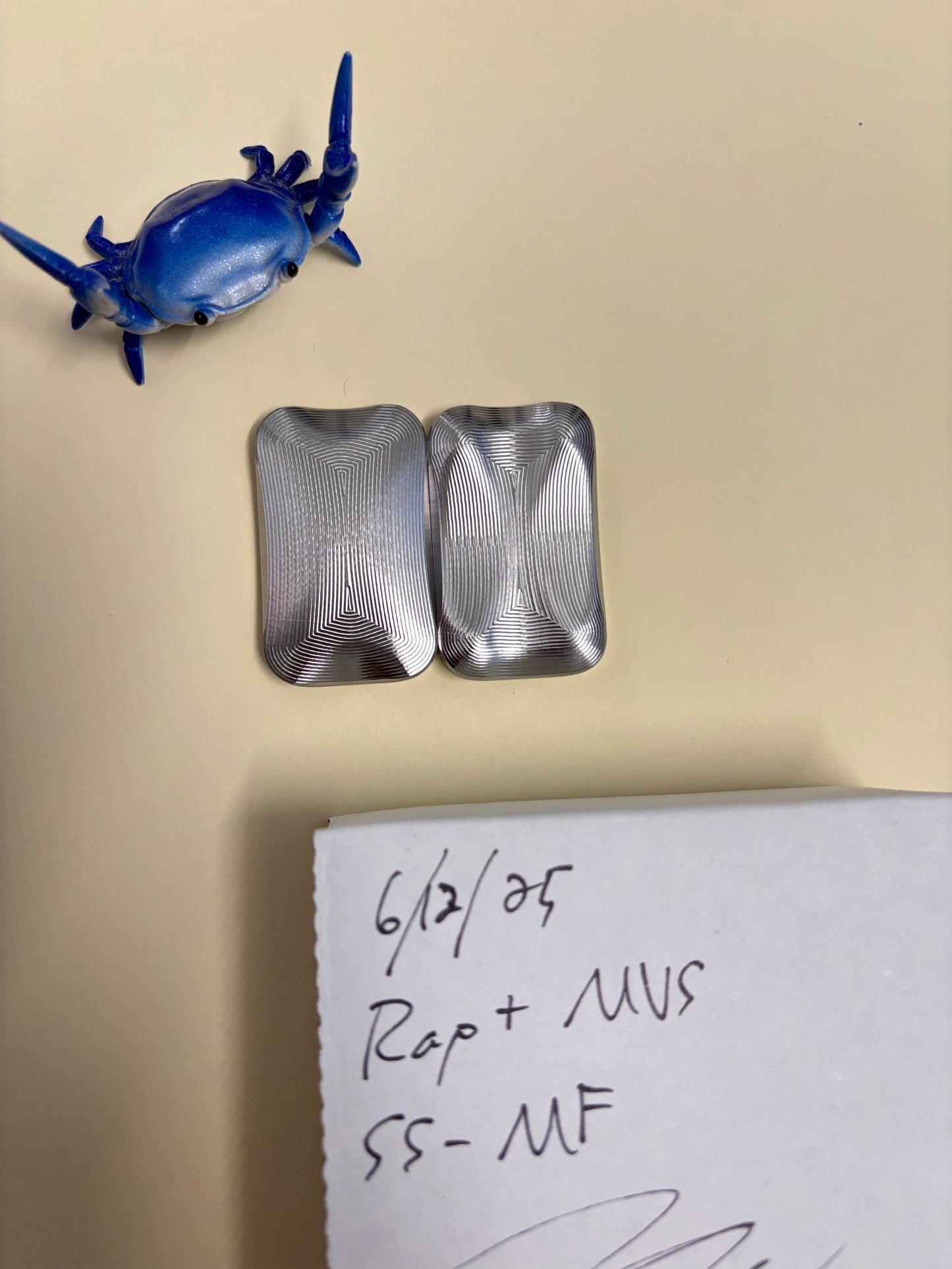 Moduswork Rapt MVS asymmetrical - ss - with inserts - slider - fidget toy