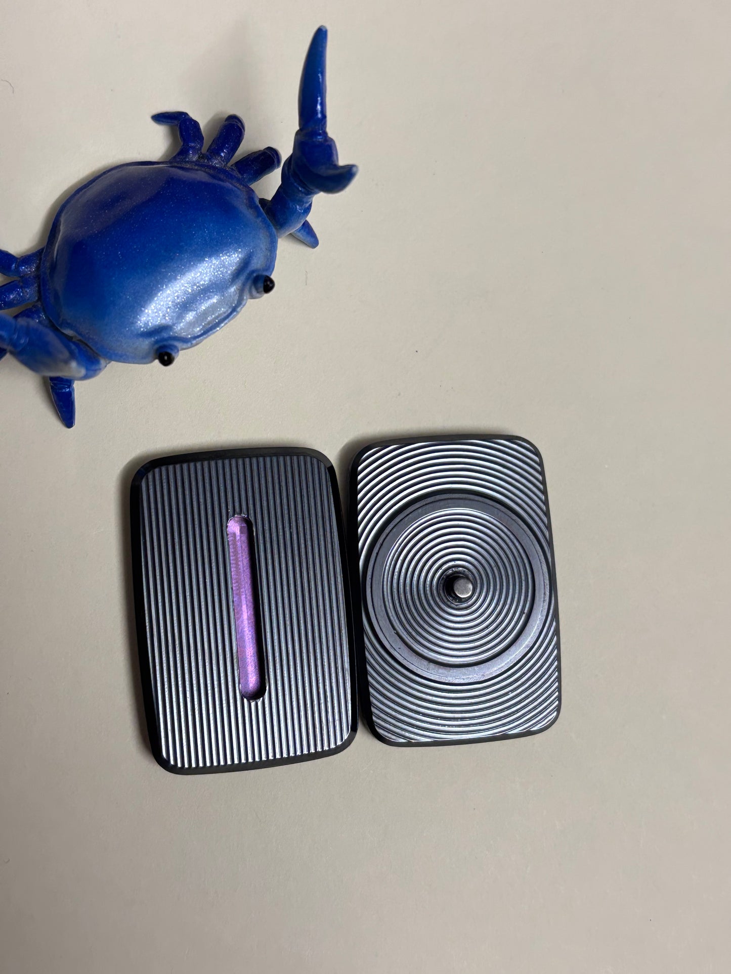 Compoform Argyle V1.1 mini seigaiha - laser etched titanium slider