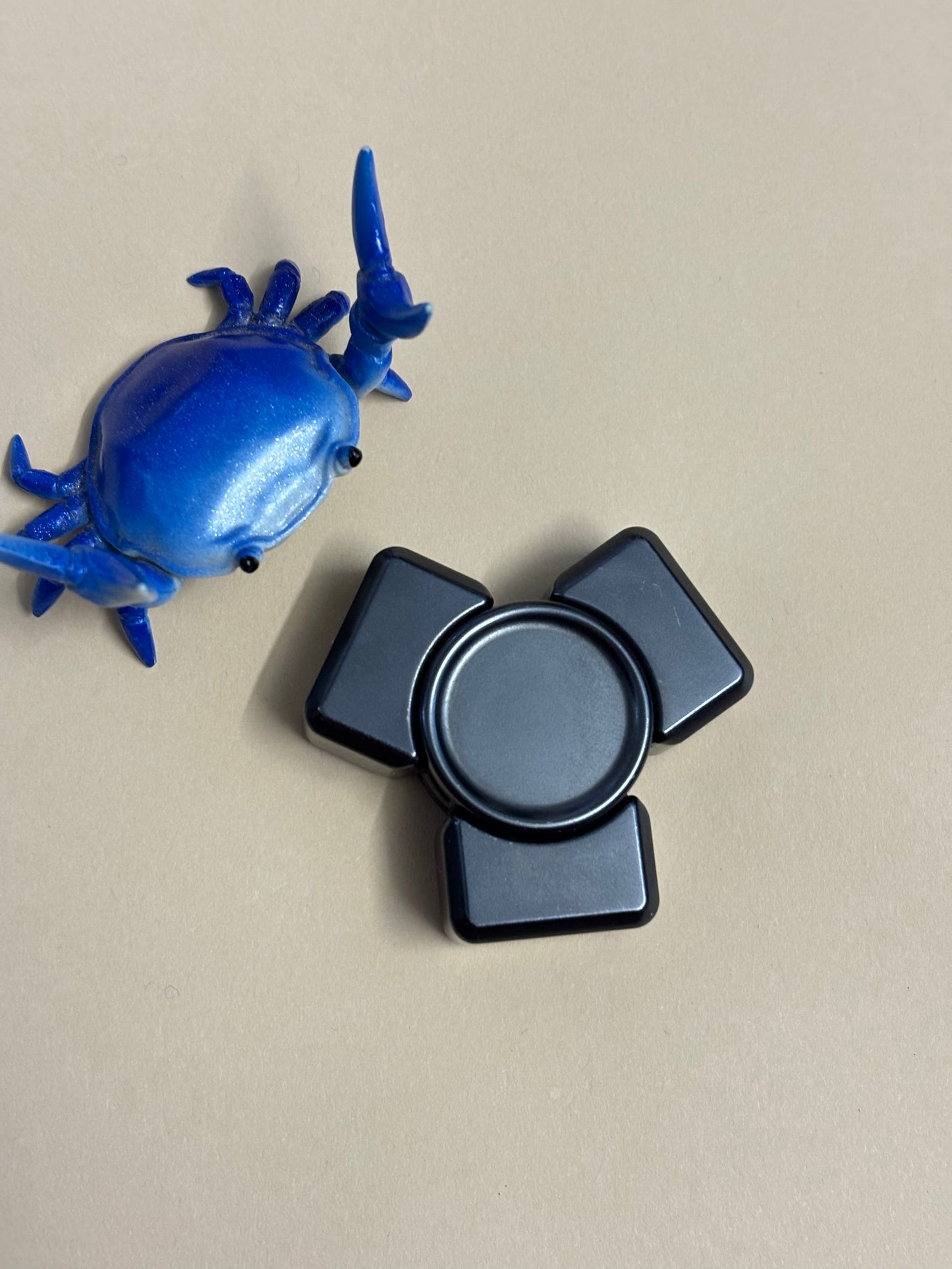 KAP - tri collision mini - blackened tungsten fidget spinner - fidget toy