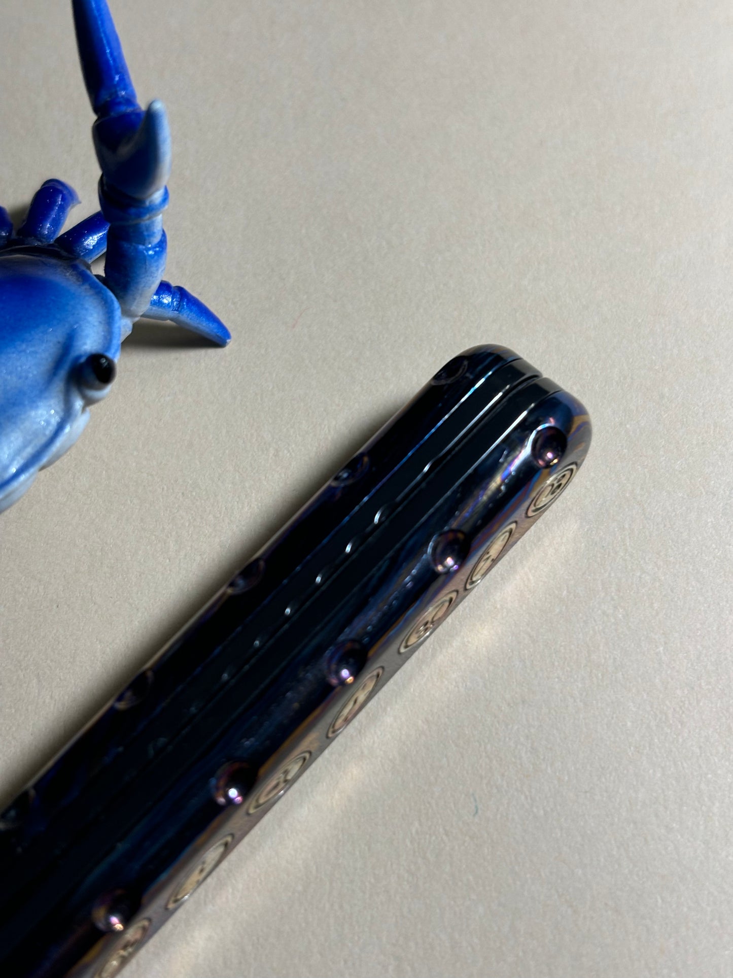 Topd slider - zircuti/mokume time waits for no man/ worry stone - fidget toy