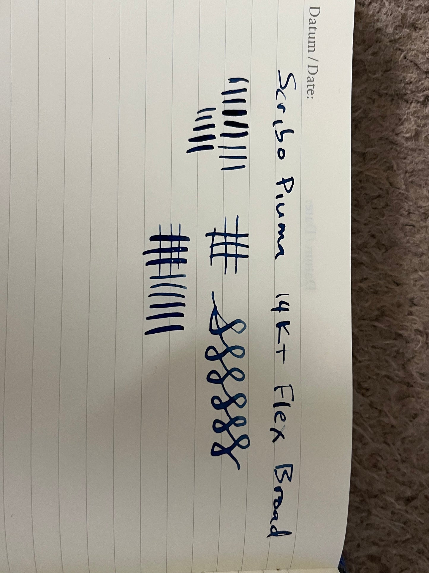 Scribo piuma - broad stub nib - feel grey blue - fountain pen