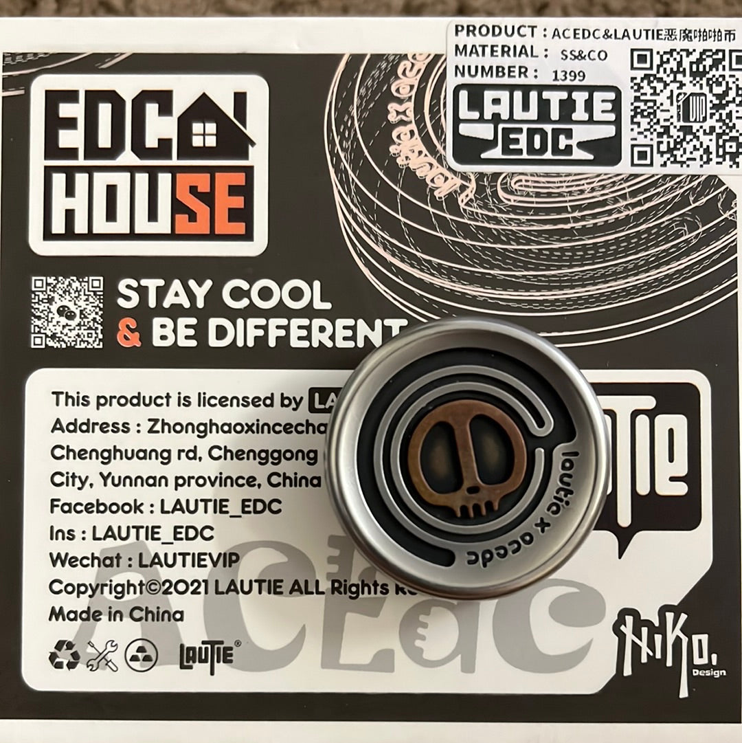 Lautie x ACEDC SS / Cu - haptic coin - fidget toy