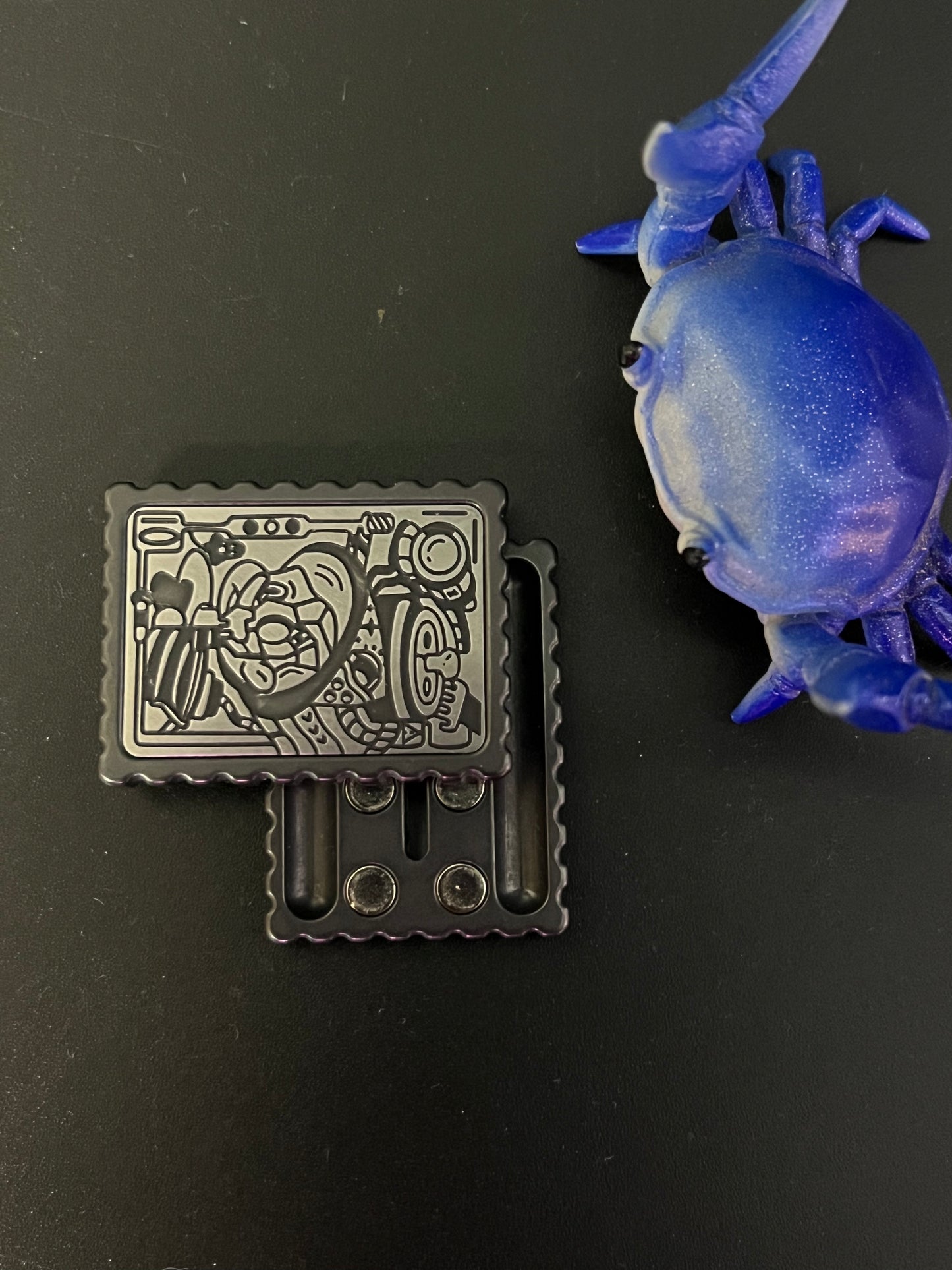 ACEDC stamp fidget slider - haptic fidget toy