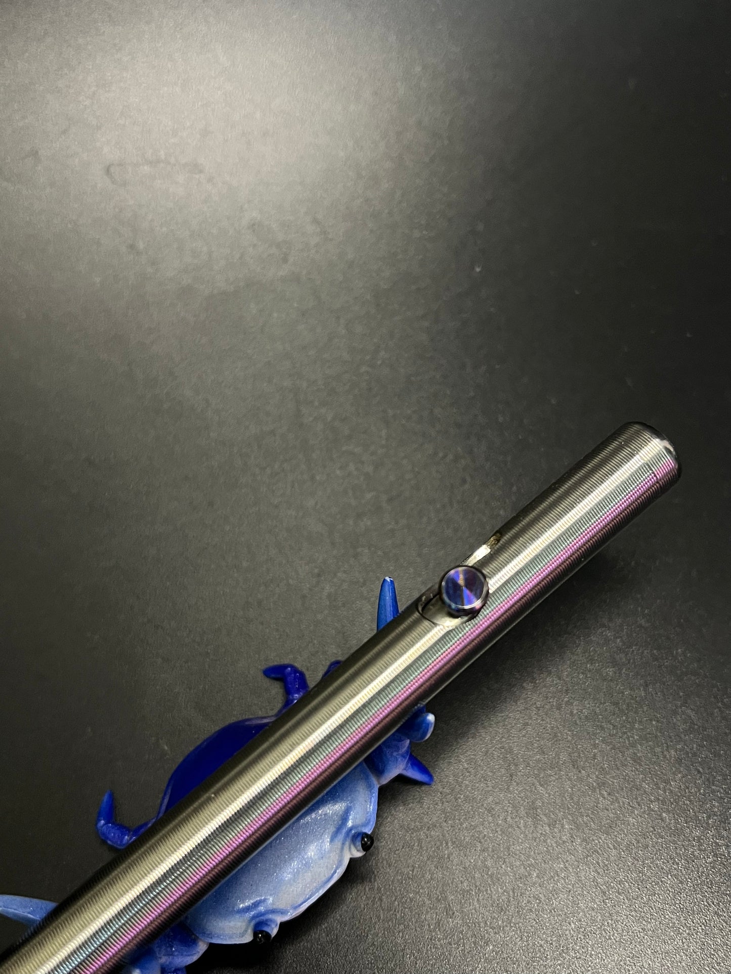 Tactile Turn - Ti slim bolt action pen with Damascus bolt and clip - edc