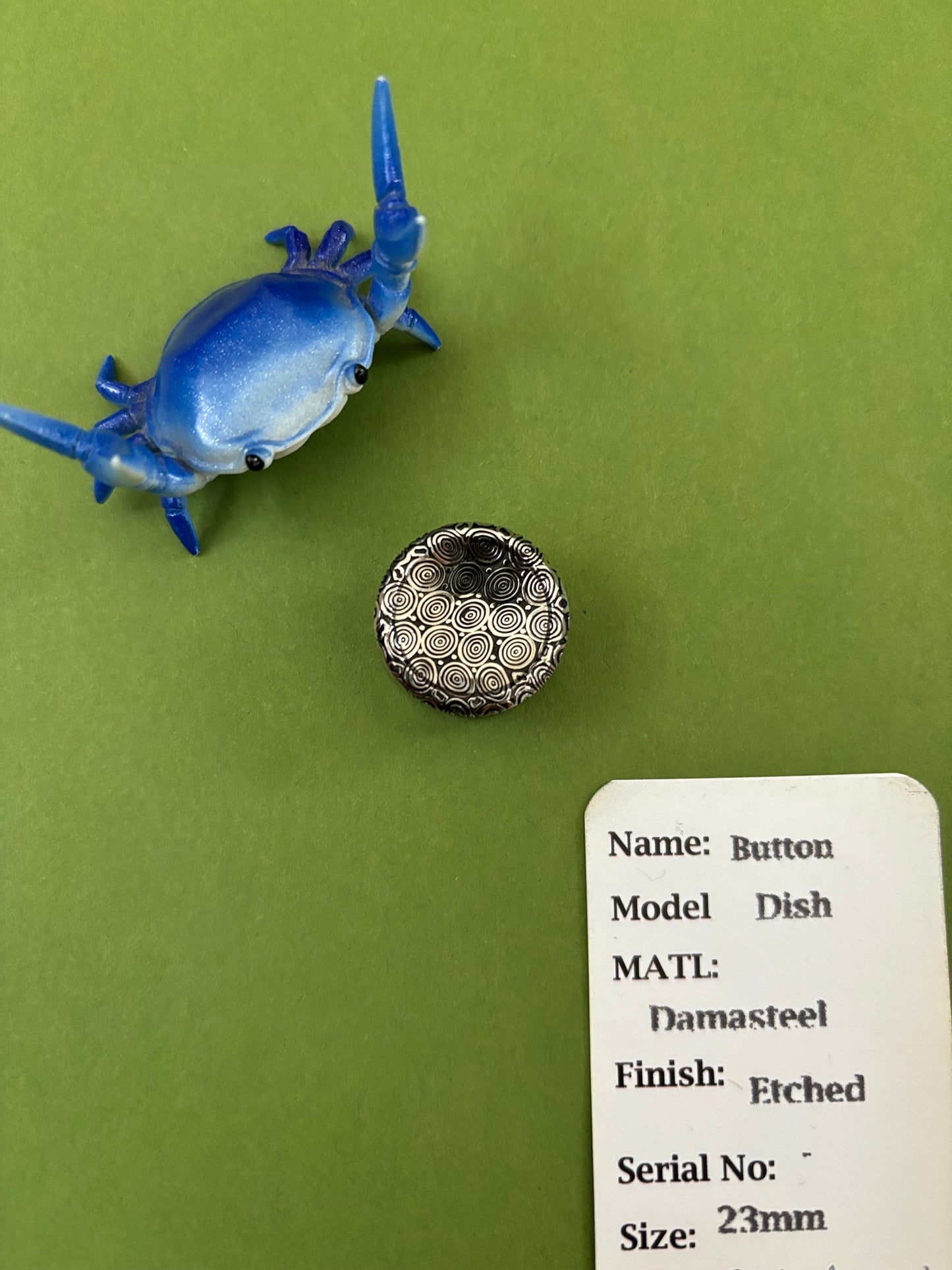 Njthandpower NJT - damasteel 23mm button - fidget toy