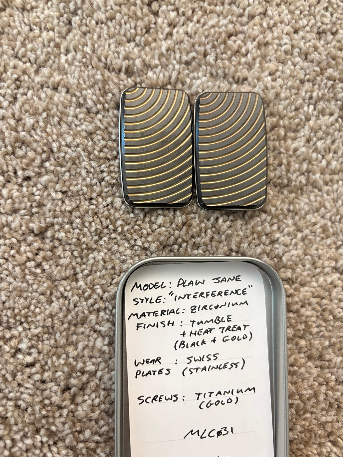 Magnus maglab plain jane interference - zirc with SS plate - fidget toy