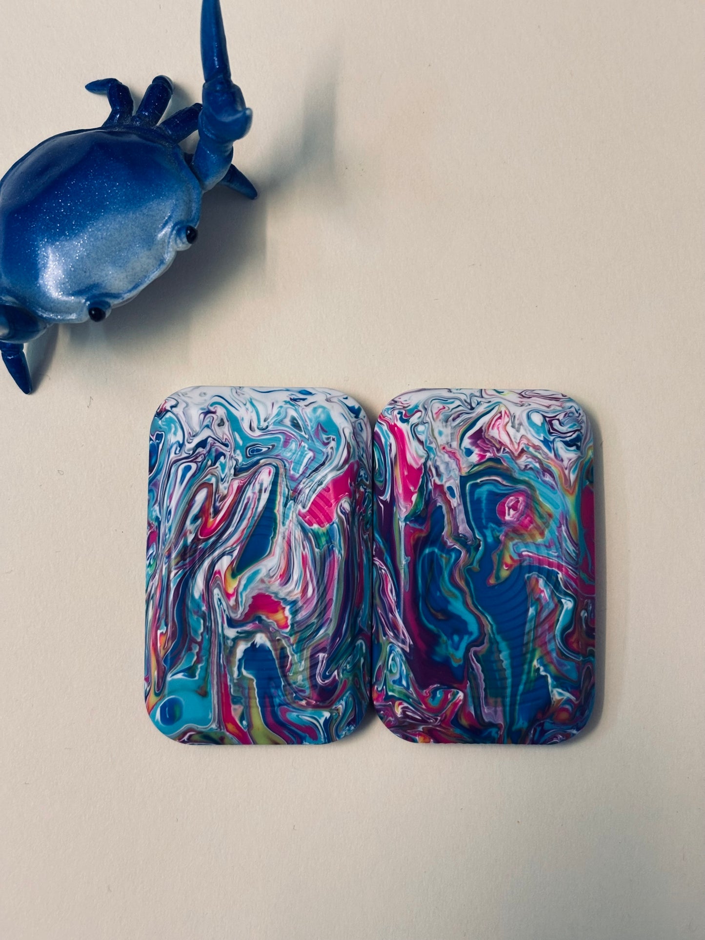 Magnus resin glide  -  with SS plate - fidget toy