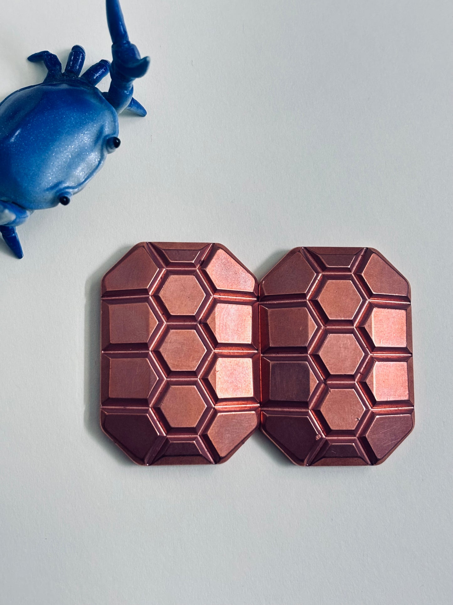 Magnus 3 click turtle slider - copper with zirc screw plate - fidget toy