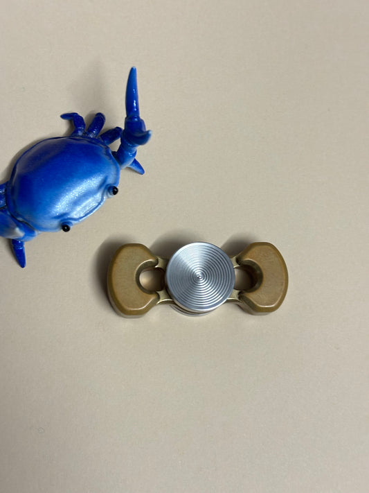 Grave raven Binary fusion - brass - fidget spinner  - fidget toy