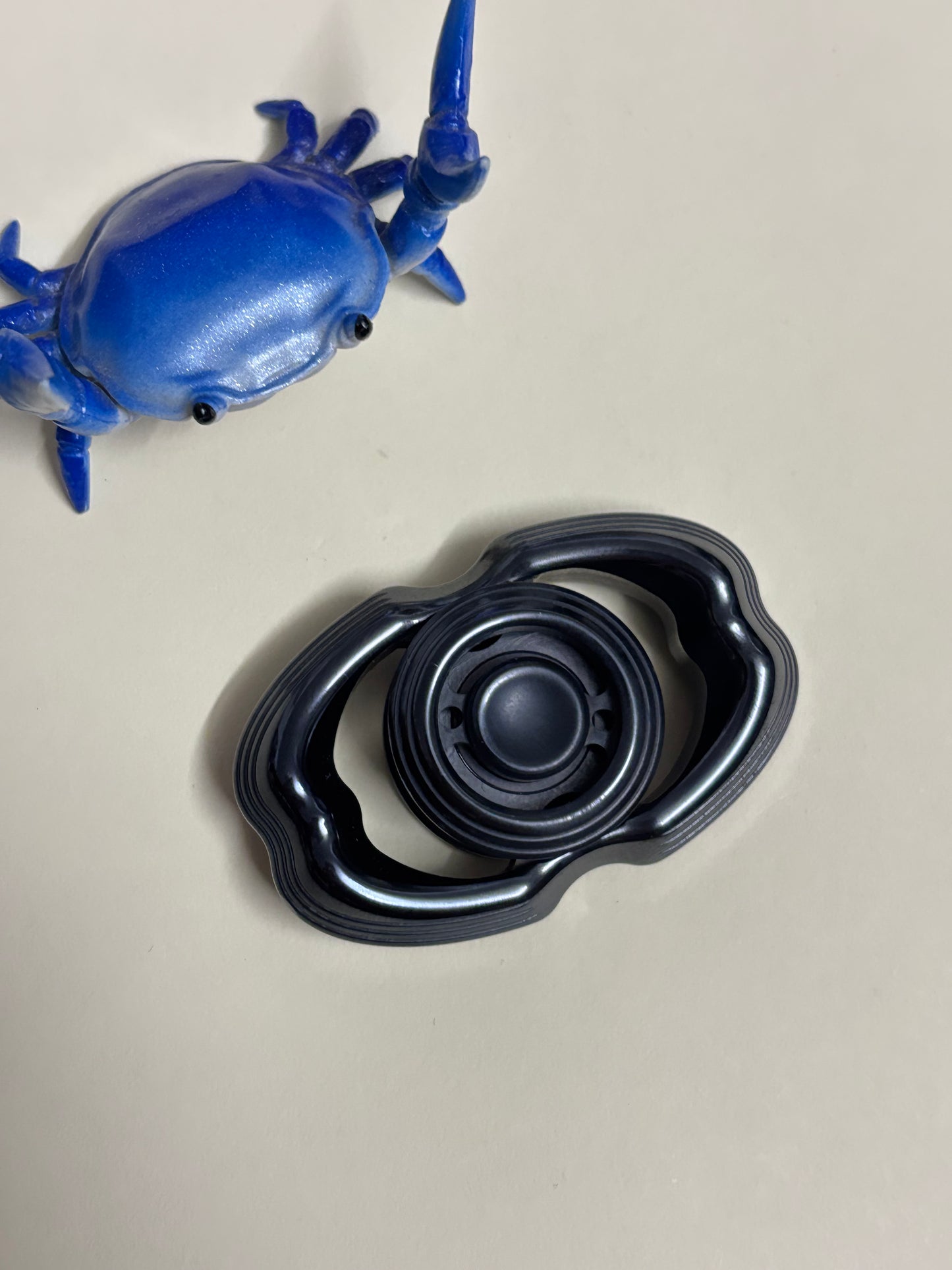 LQEDC - obsidian blackened tungsten - fidget spinner  - fidget toy