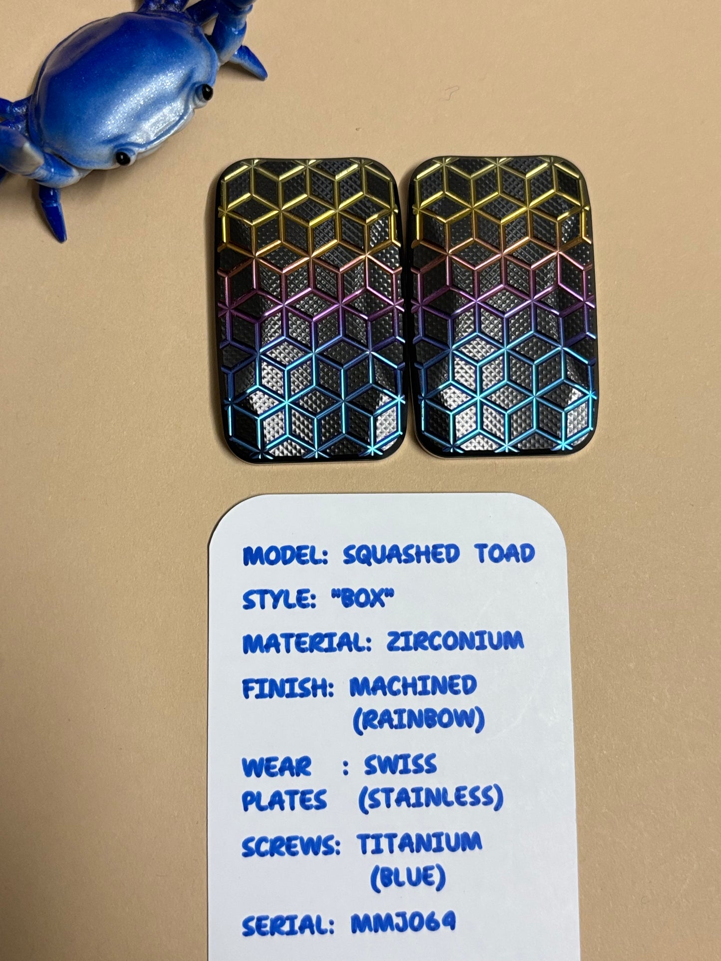 Magnus maglab squash toad - zirc with SS plate - fidget toy