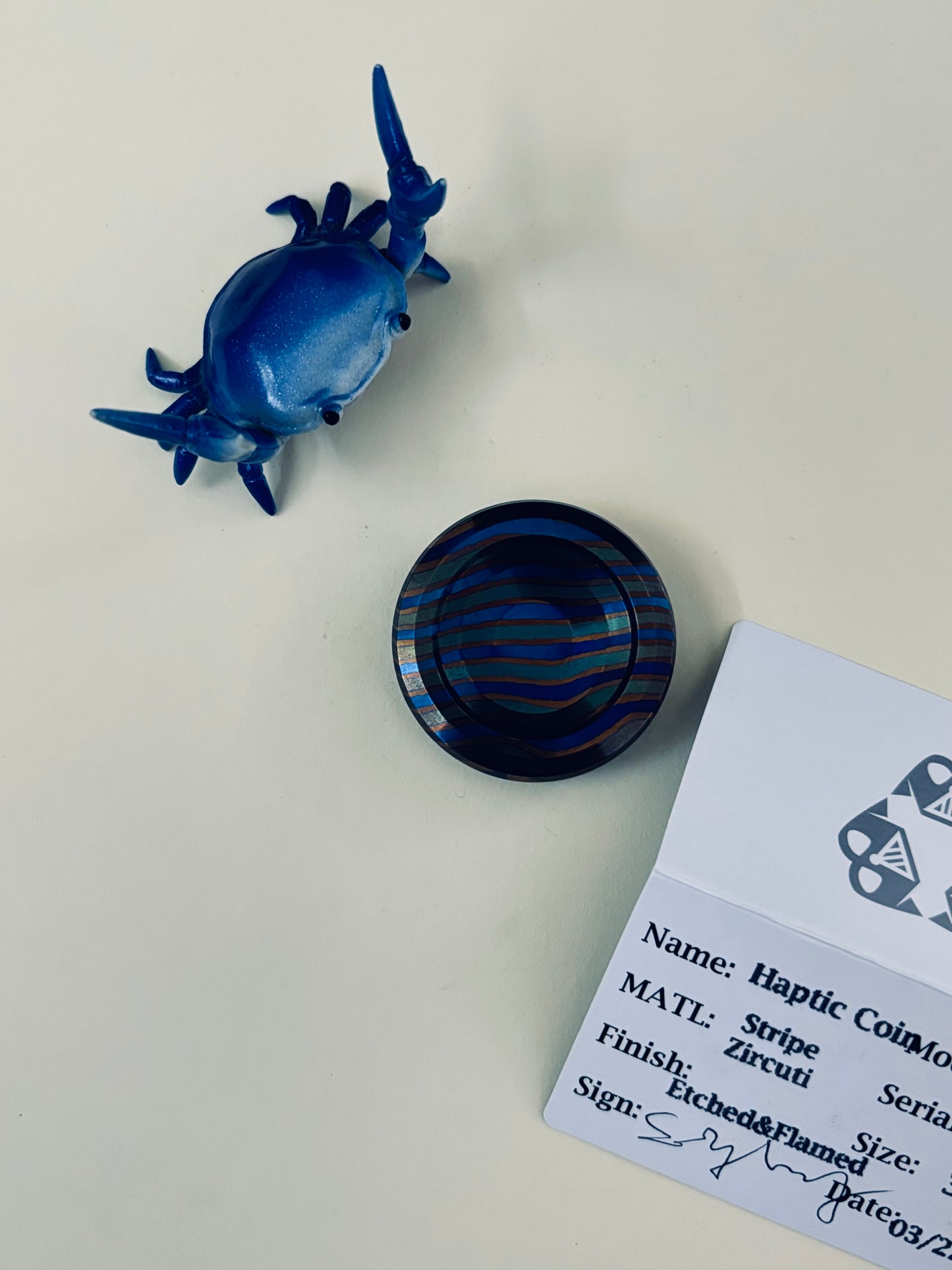 njthandpower NJT - zircuti stripes - Ulte haptic coin - fidget toy