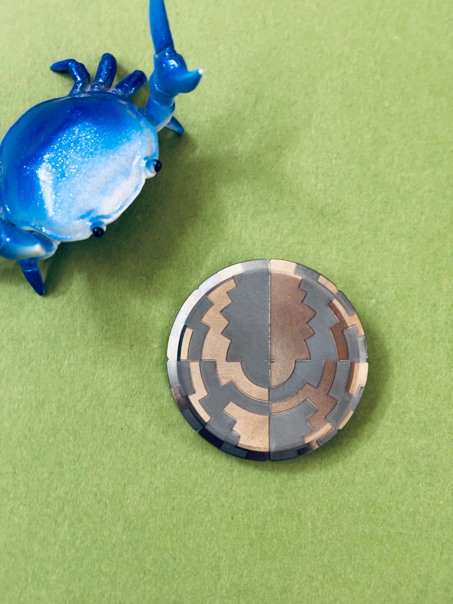 Meton boss strobe worry stone/spinning top - ti/wca bearing - fidget toy