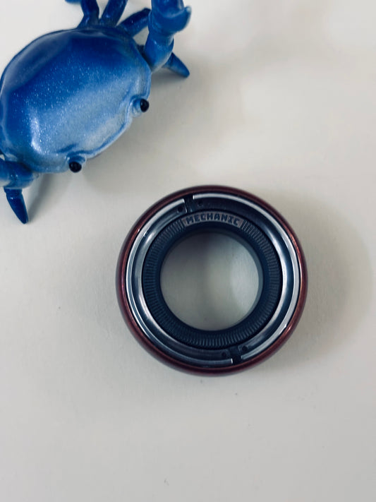 Lautie mechanic ring - copper/ss/zirc  - fidget toy