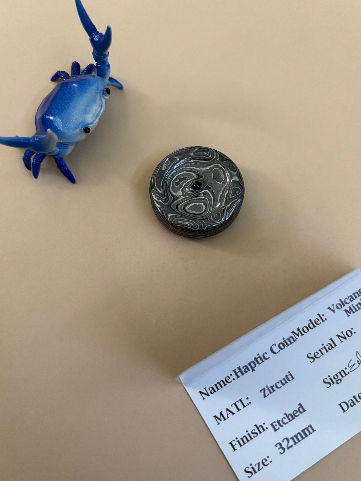 njthandpower NJT - mini volcano zircuti  - haptic coin - fidget toy