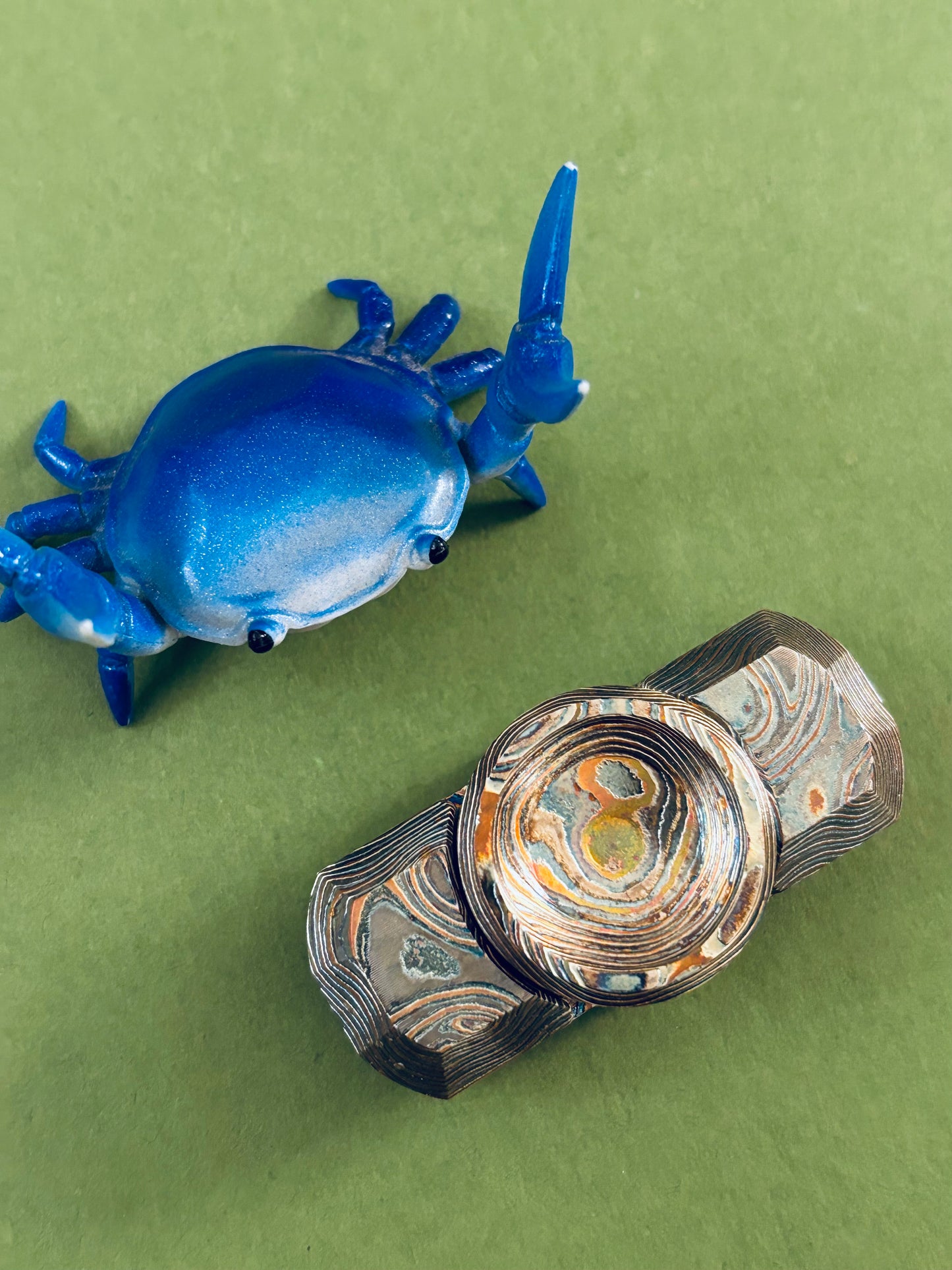 Njthandpower - nebu 2.0 mokume spinner - fidget toy