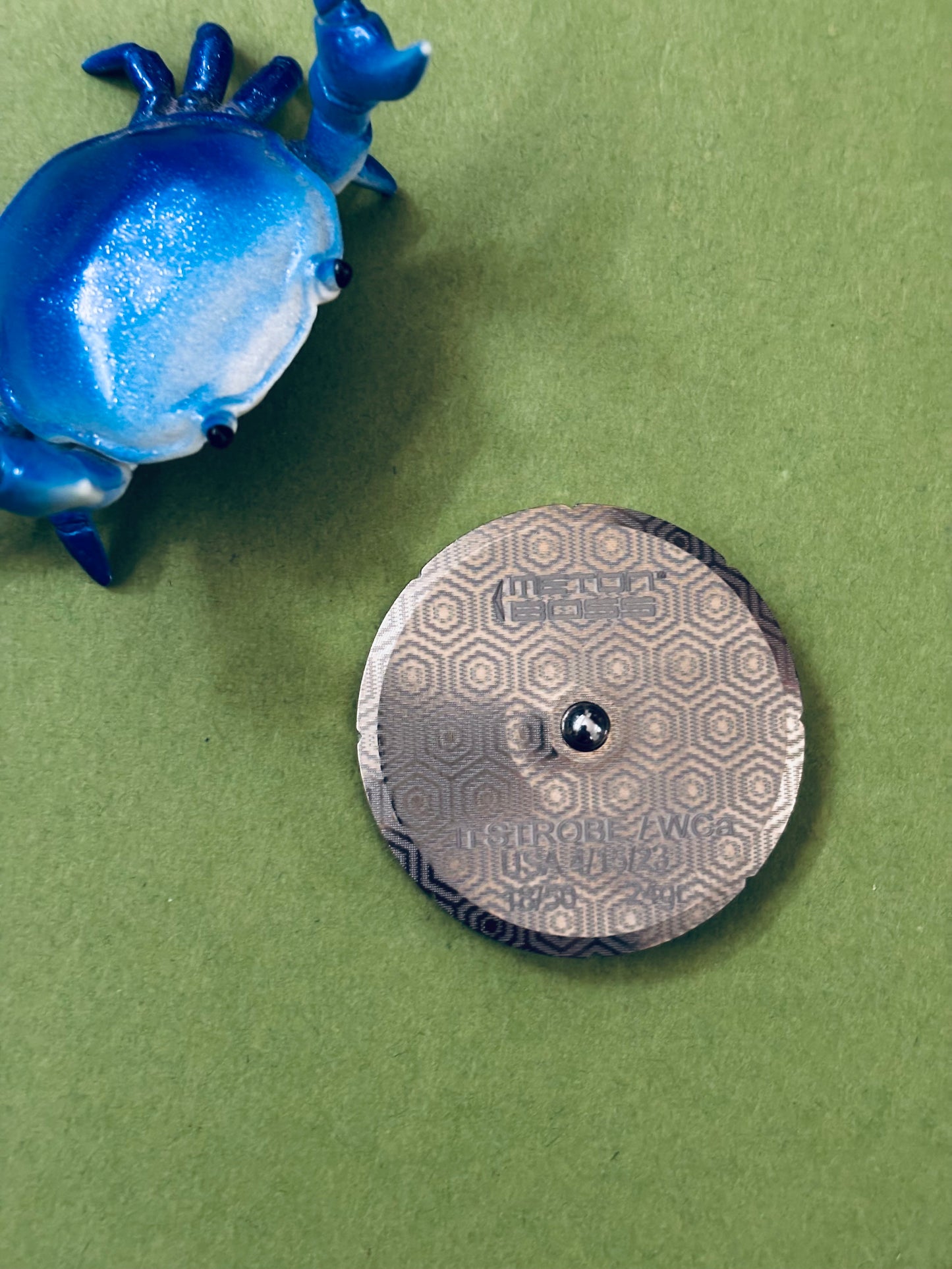 Meton boss strobe worry stone/spinning top - ti/wca bearing - fidget toy