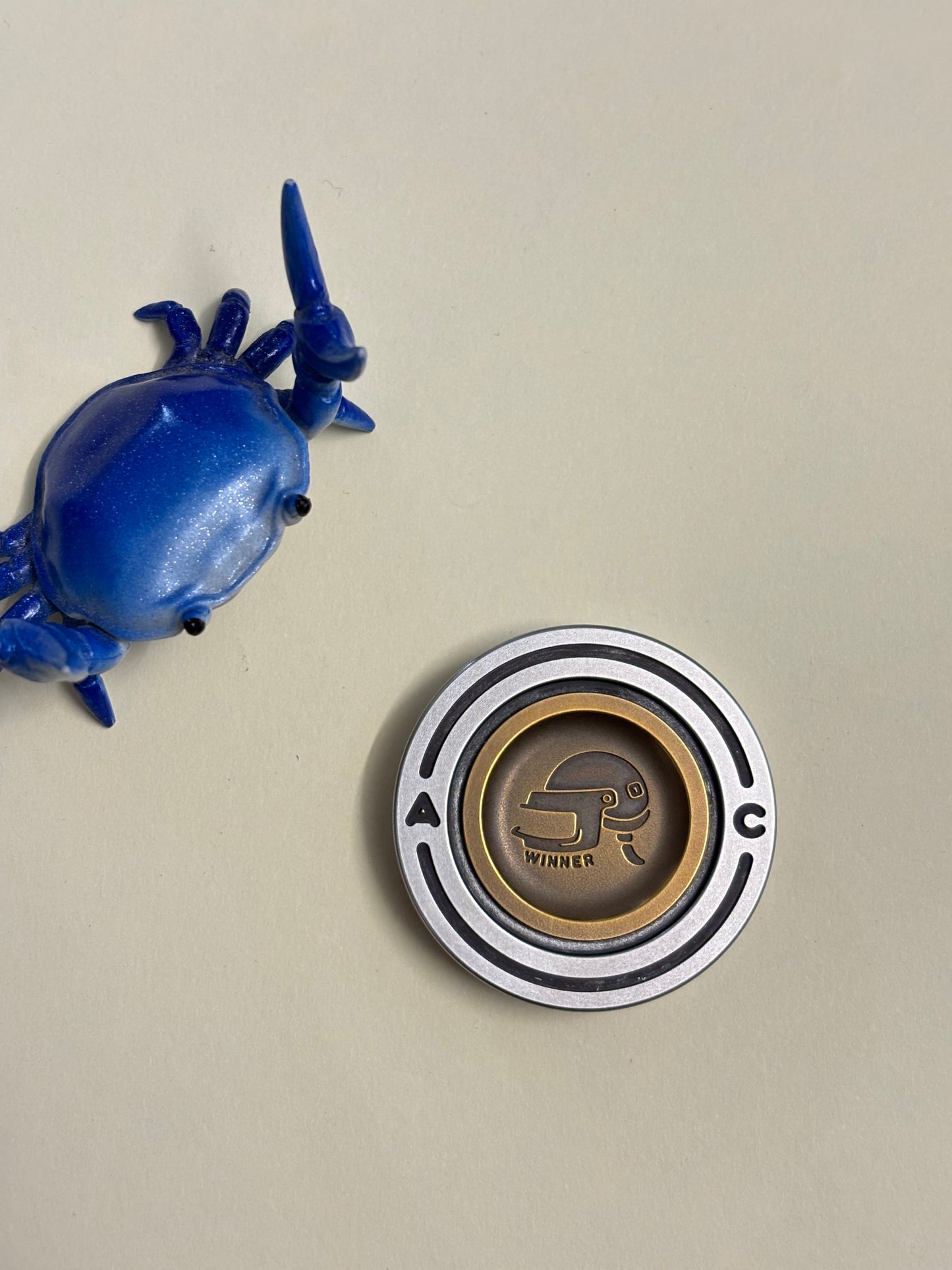 ACEDC - chicken dinner haptic coin - fidget toy