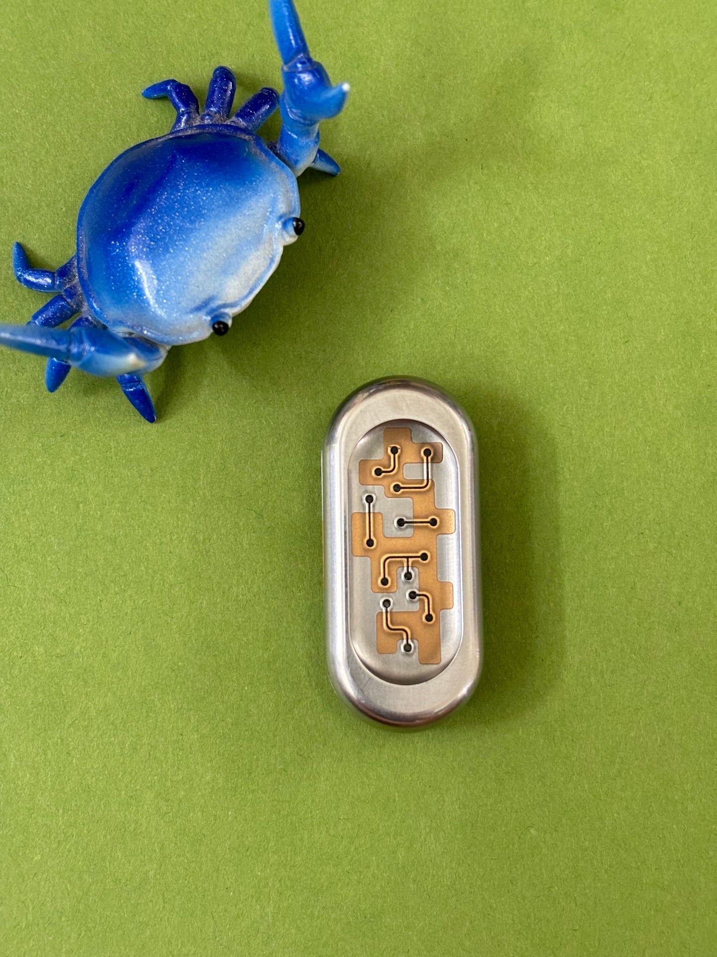 Metal toyz topb electrode ss / brass - slider / clicker / worry stone