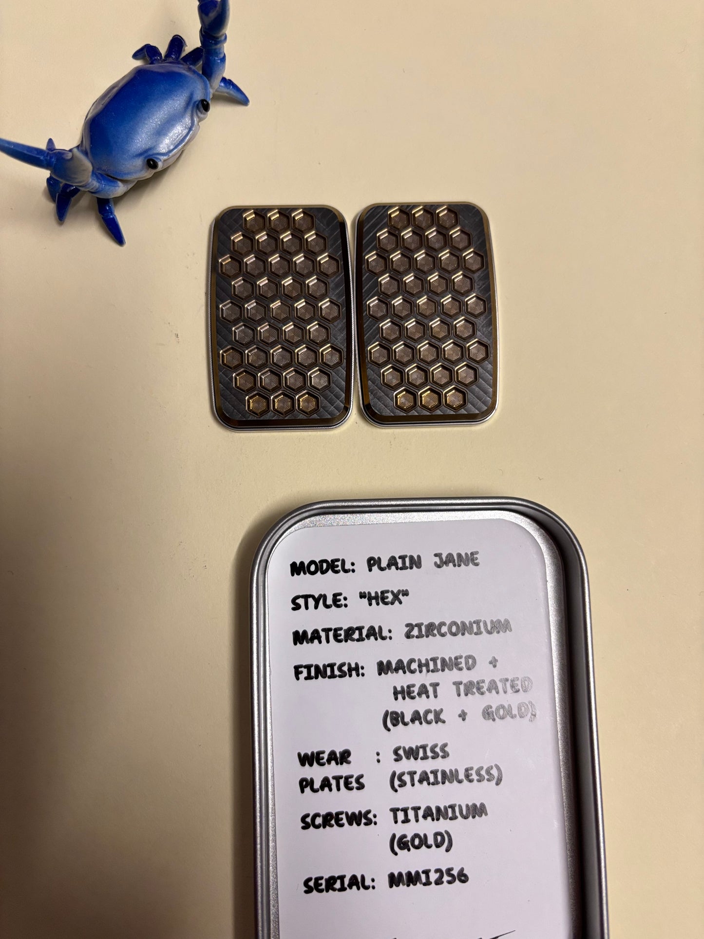 Magnus maglab plain jane Hex - zirc with SS plate - fidget toy