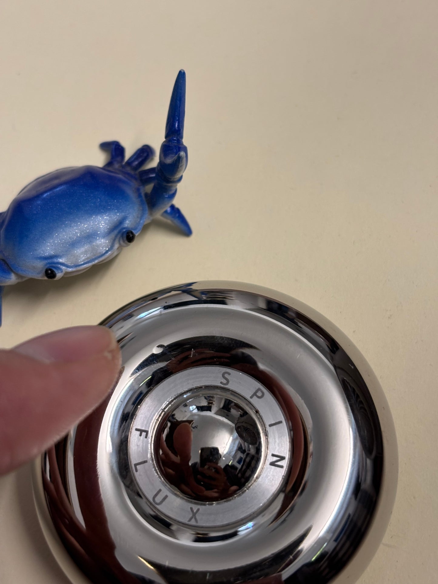 Spin flux - mirror nickel - stemless top - fidget toy