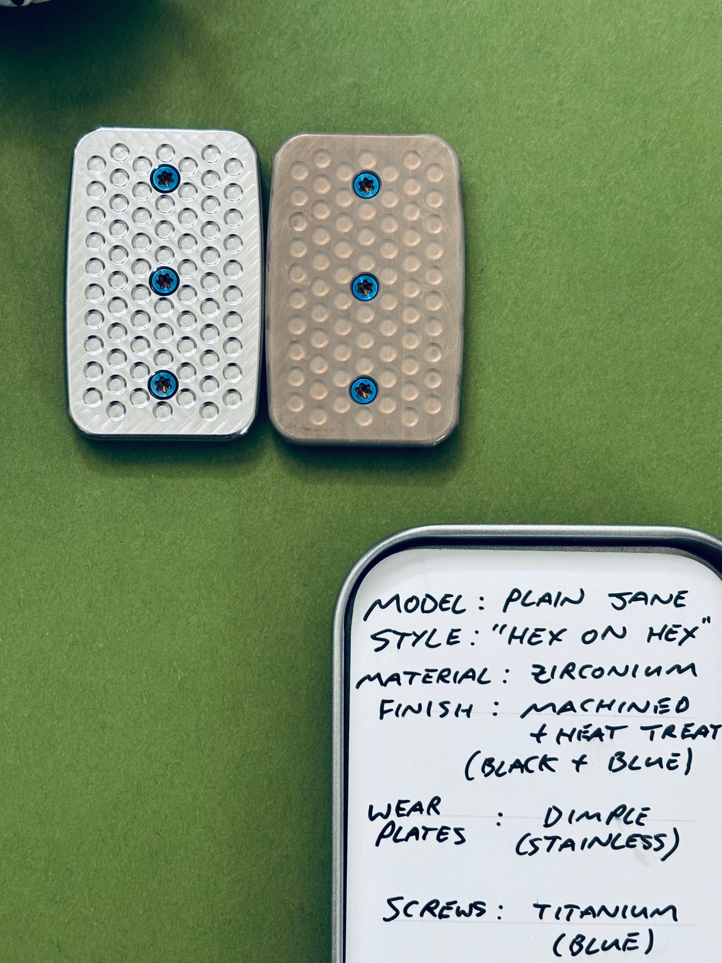 Magnus maglab plain jane Hex - zirc with SS plate - fidget toy