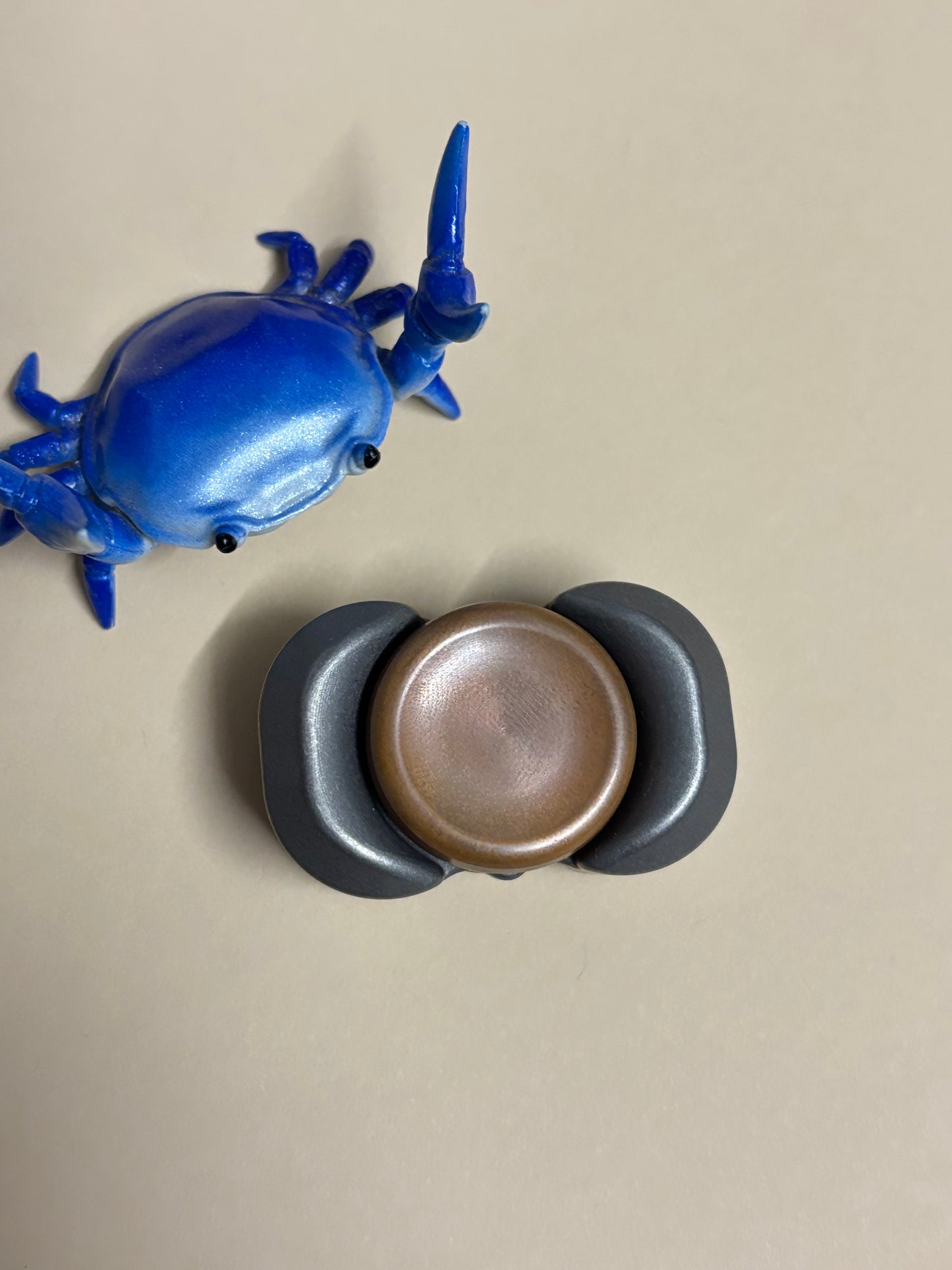 Indy Thicc - chelsea M TI with copper button - fidget spinner - fidget toy